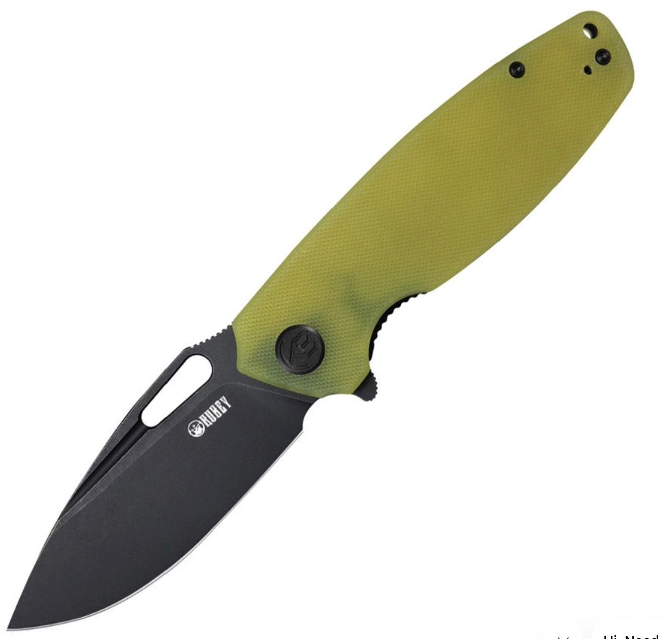 Kubey Tityus Yellow G-10 Handles & Black D2 KU322G