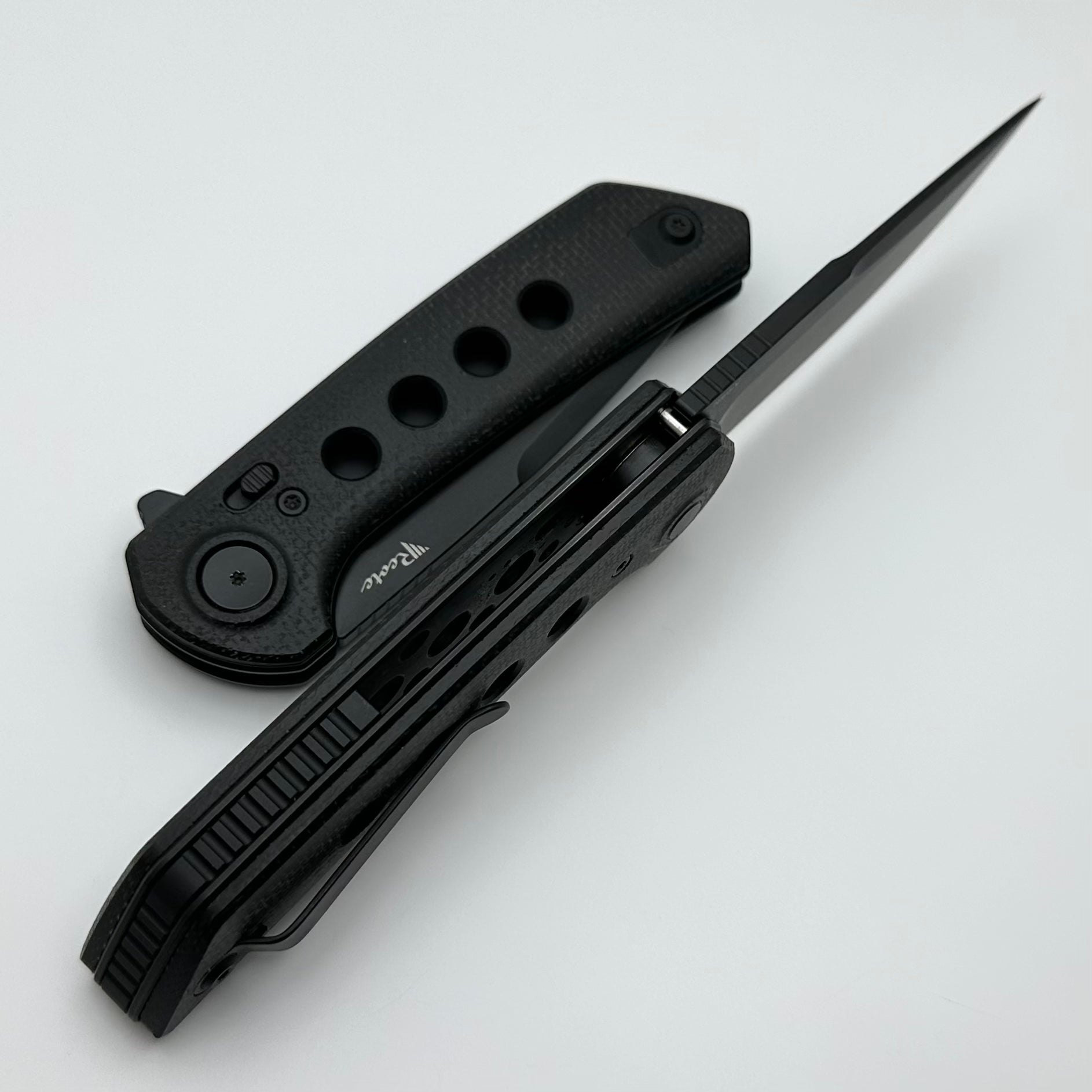 Reate Knives PL-XF Black Micarta w/ Black G-10 Inlays & PVD Nitro-V