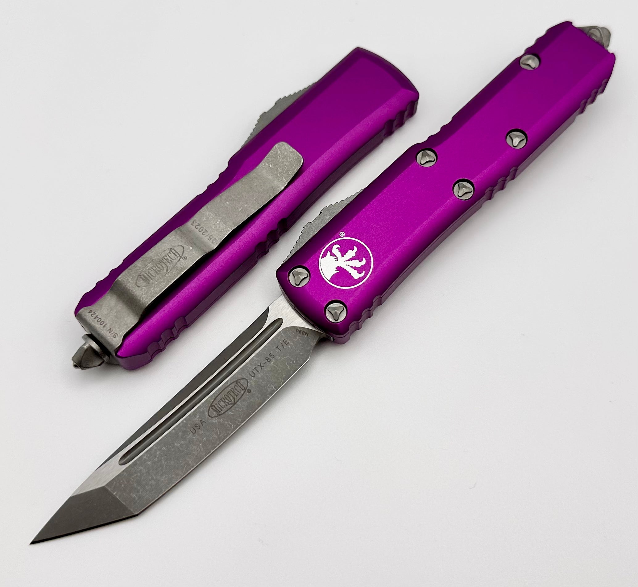 Microtech UTX-85 Tanto Apocalyptic Standard & Violet 233-10APVI