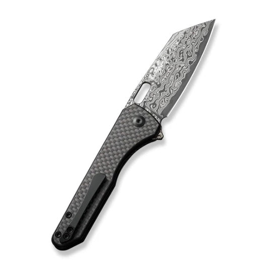 Civivi Nugz Twill Carbon Fiber Handles w/ Damascus C23060-DS1