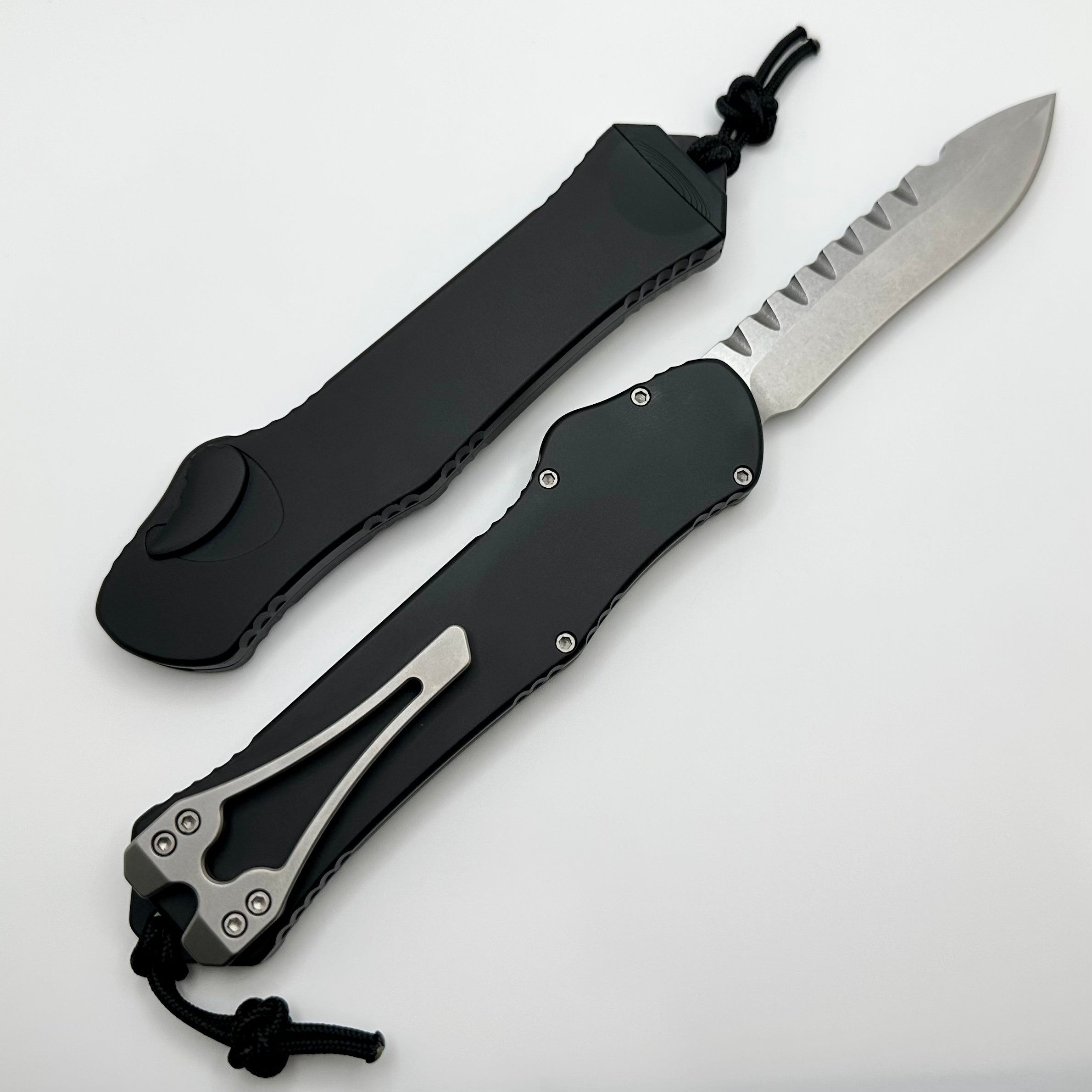 Heretic Hydra V3 Black Aluminum Handle & Stonewash Recurve MagnaCut H008-2A