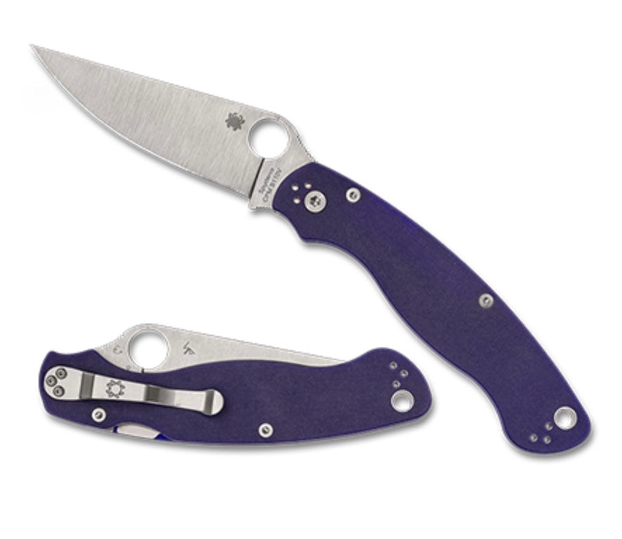 Spyderco Knives Military 2 Blue G-10 & CPM-S110V C36GPDBL2