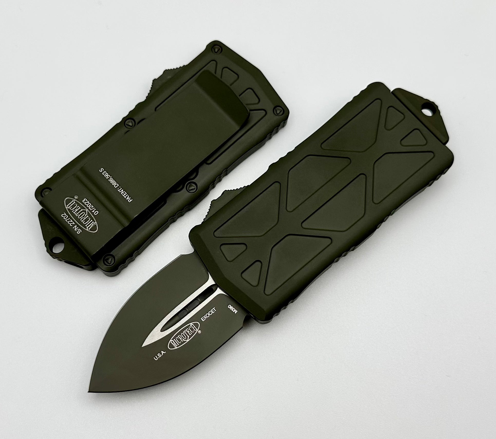 Microtech Exocet Double Edge Cerakote OD Green 157-1COD