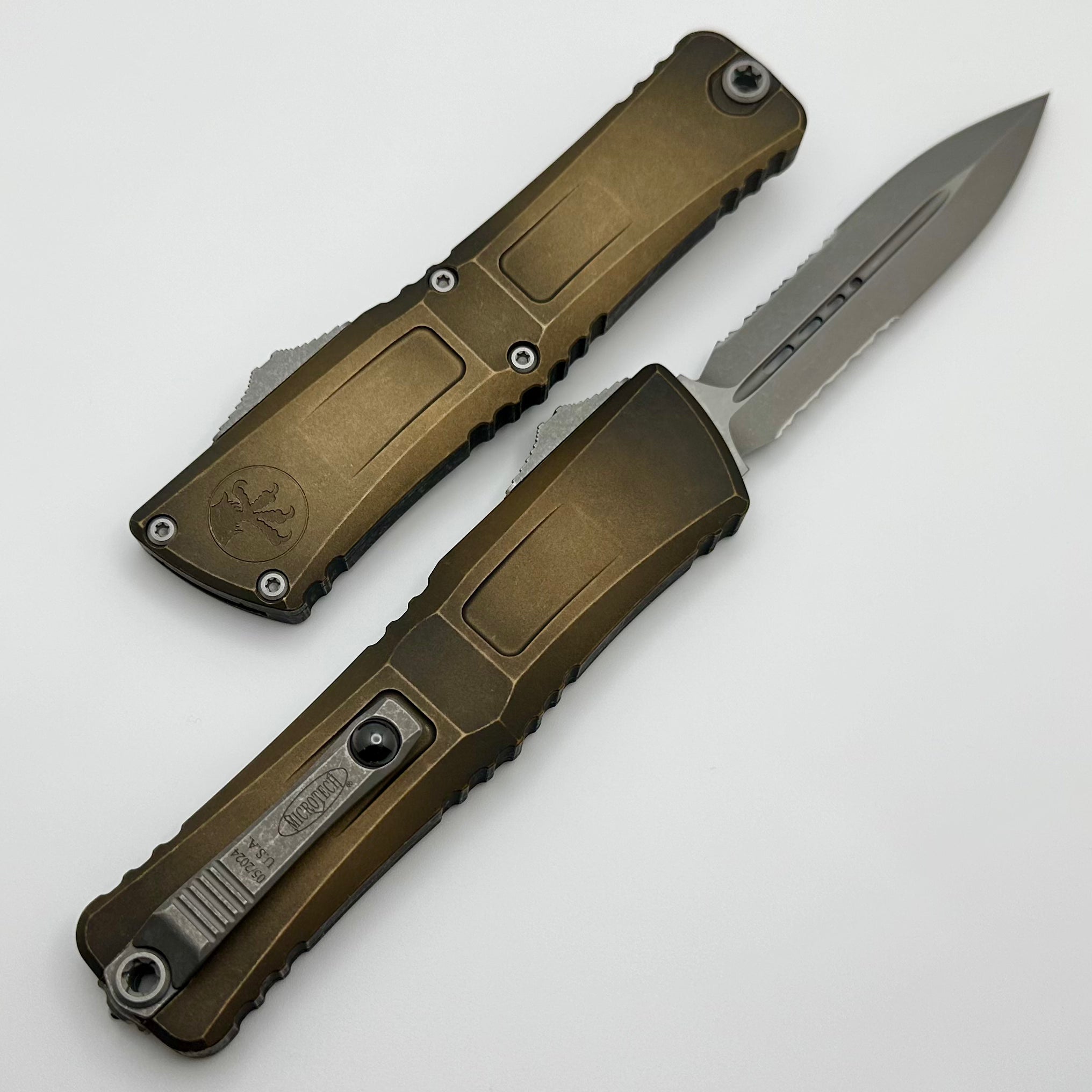 Microtech Knives Combat Troodon Gen III Apocalyptic Tan w/ Apocalyptic Partial Serrated D/E 1142-11APTAAP