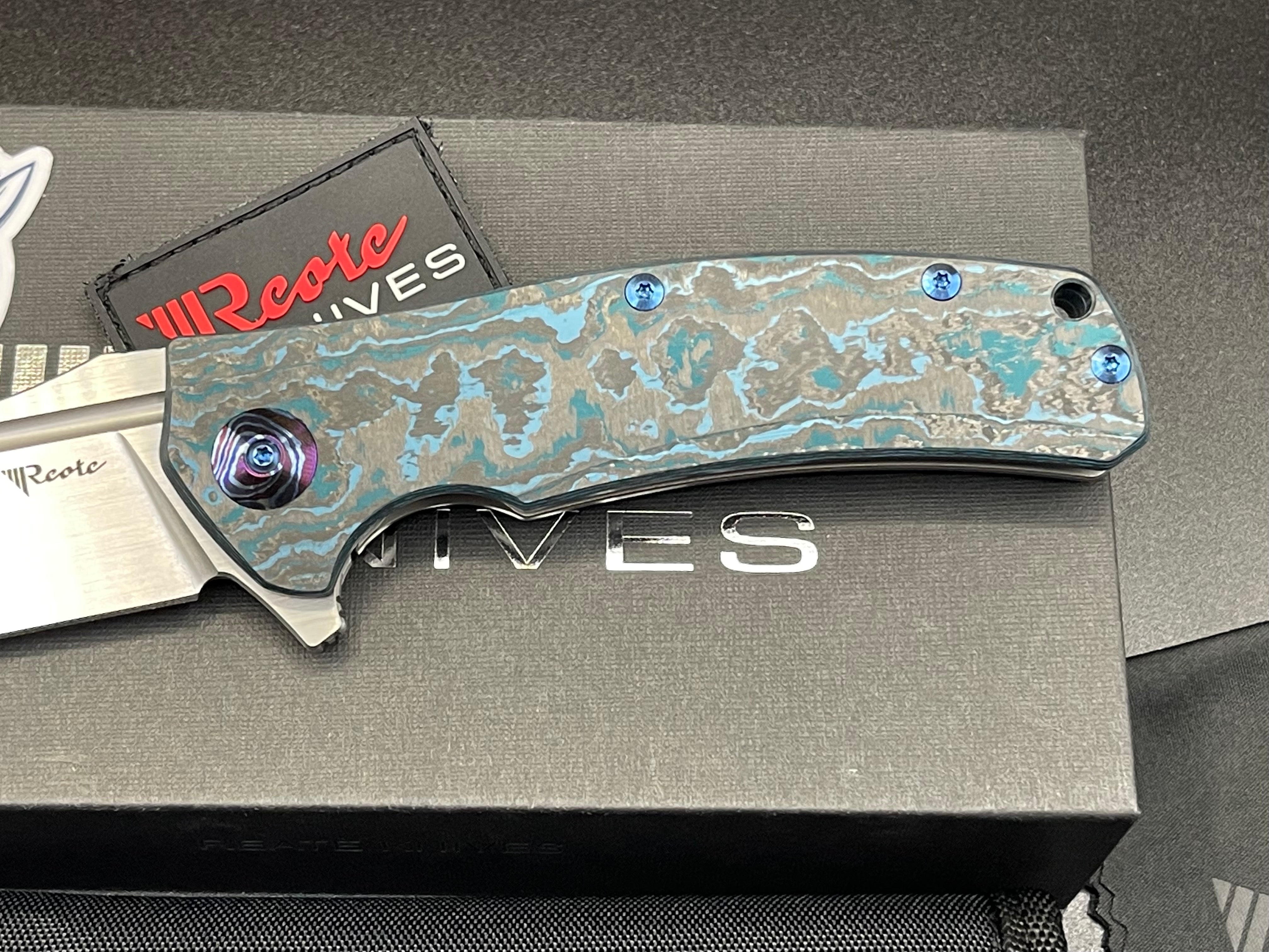 Reate Knives Horizon D Artic Storm Fat Carbon & Chad Nichols MokuTi Exclusive