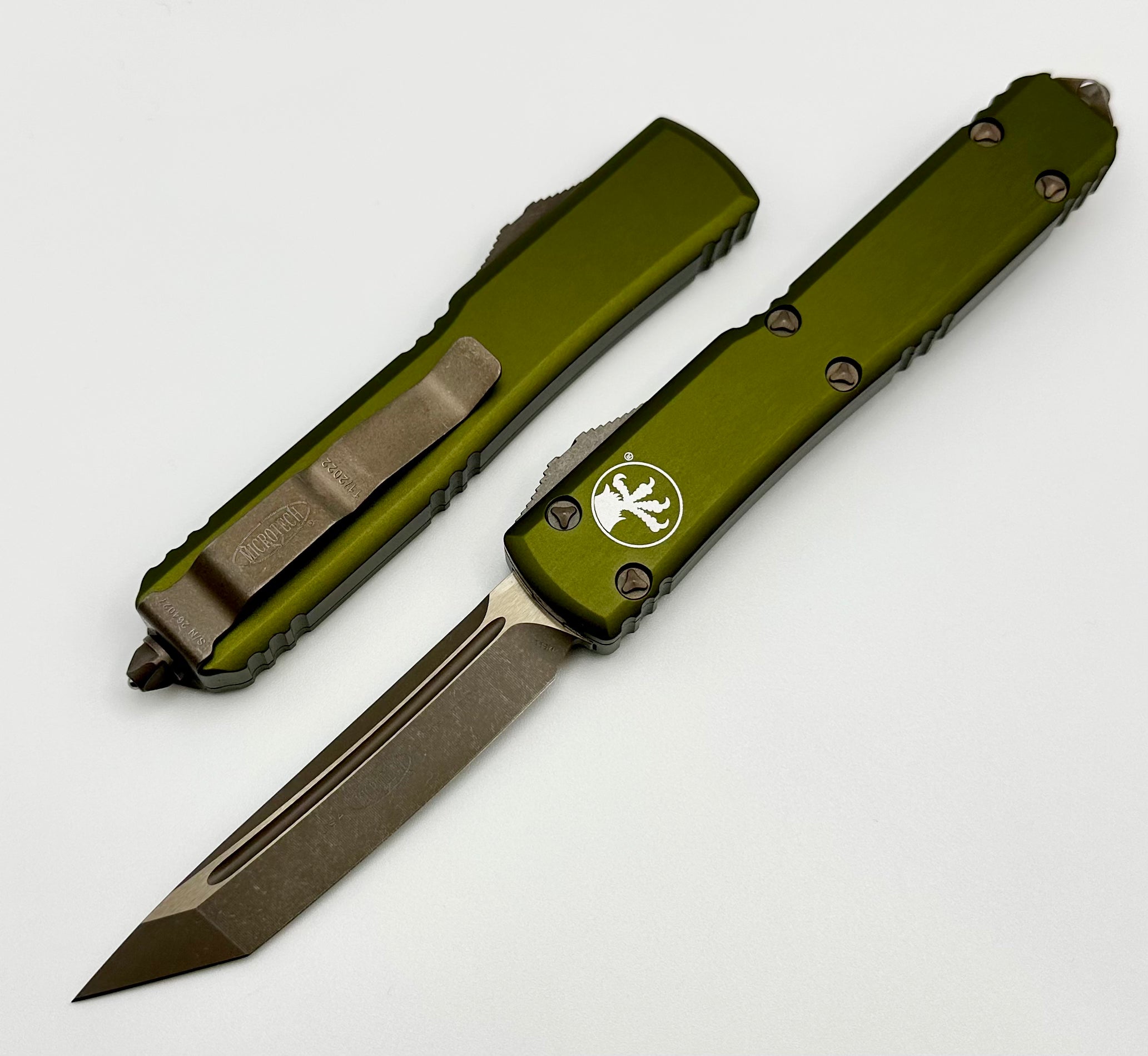 Microtech Ultratech Tanto Bronze Apocalyptic Standard & OD Green 123-13APOD