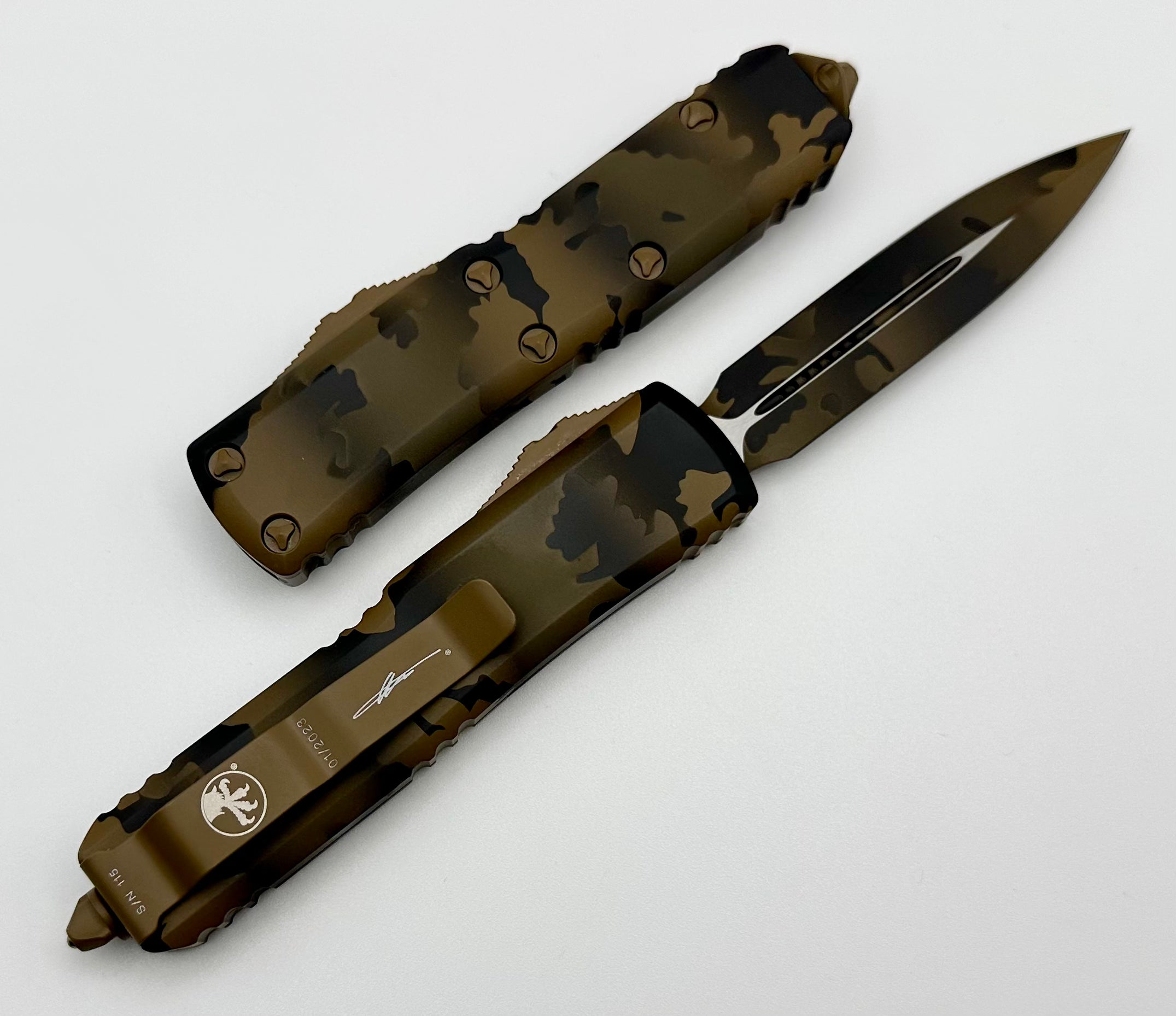 Microtech UTX-85 Double Edge Coyote Camo 232-1CCS