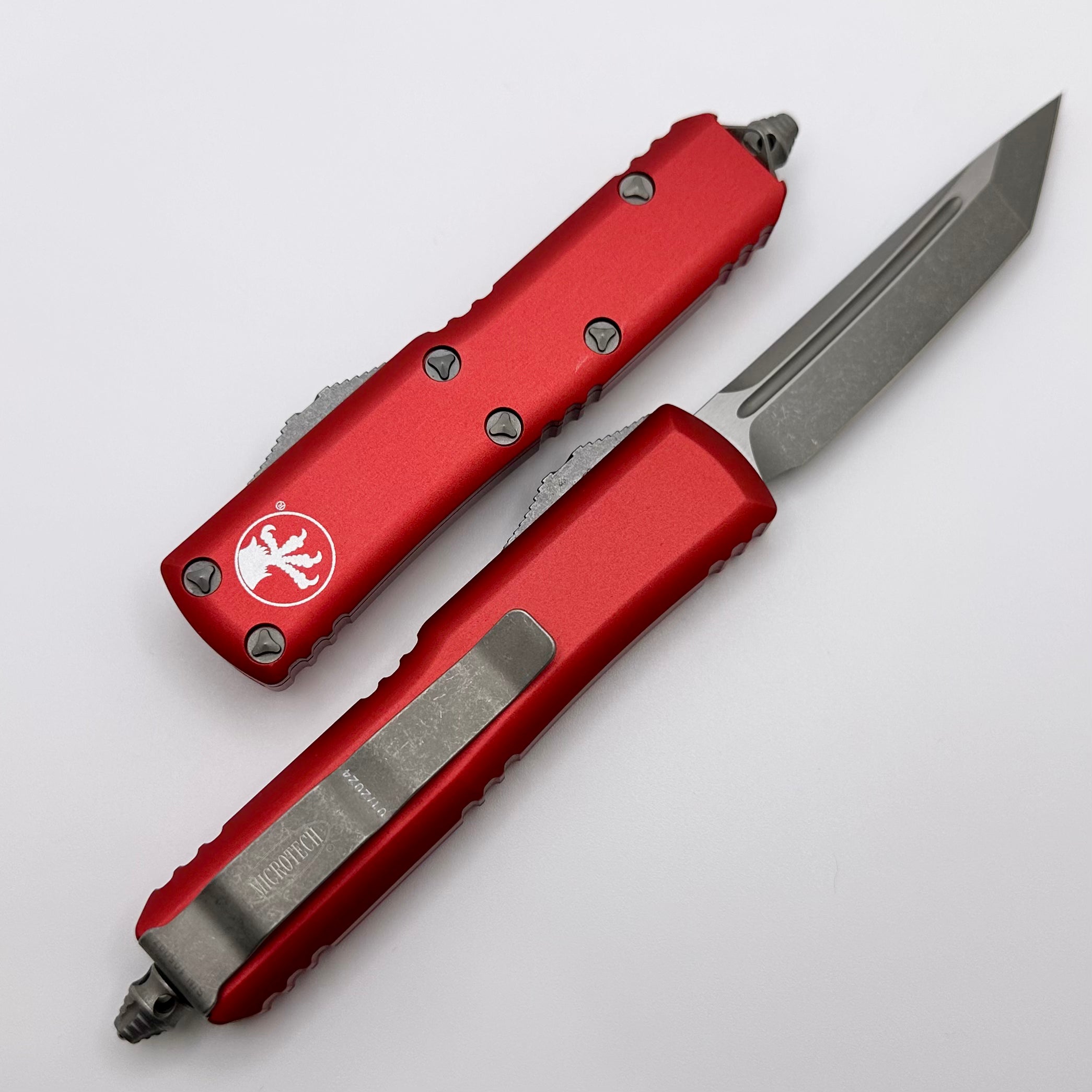 Microtech UTX-85 Tanto T/E Apocalyptic Standard & Red 233-10APRD