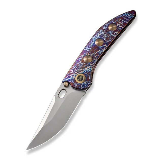 We Knife Attor Flamed Titanium Integral Handle w/ Polished Bead Blasted 20CV WE23037-2