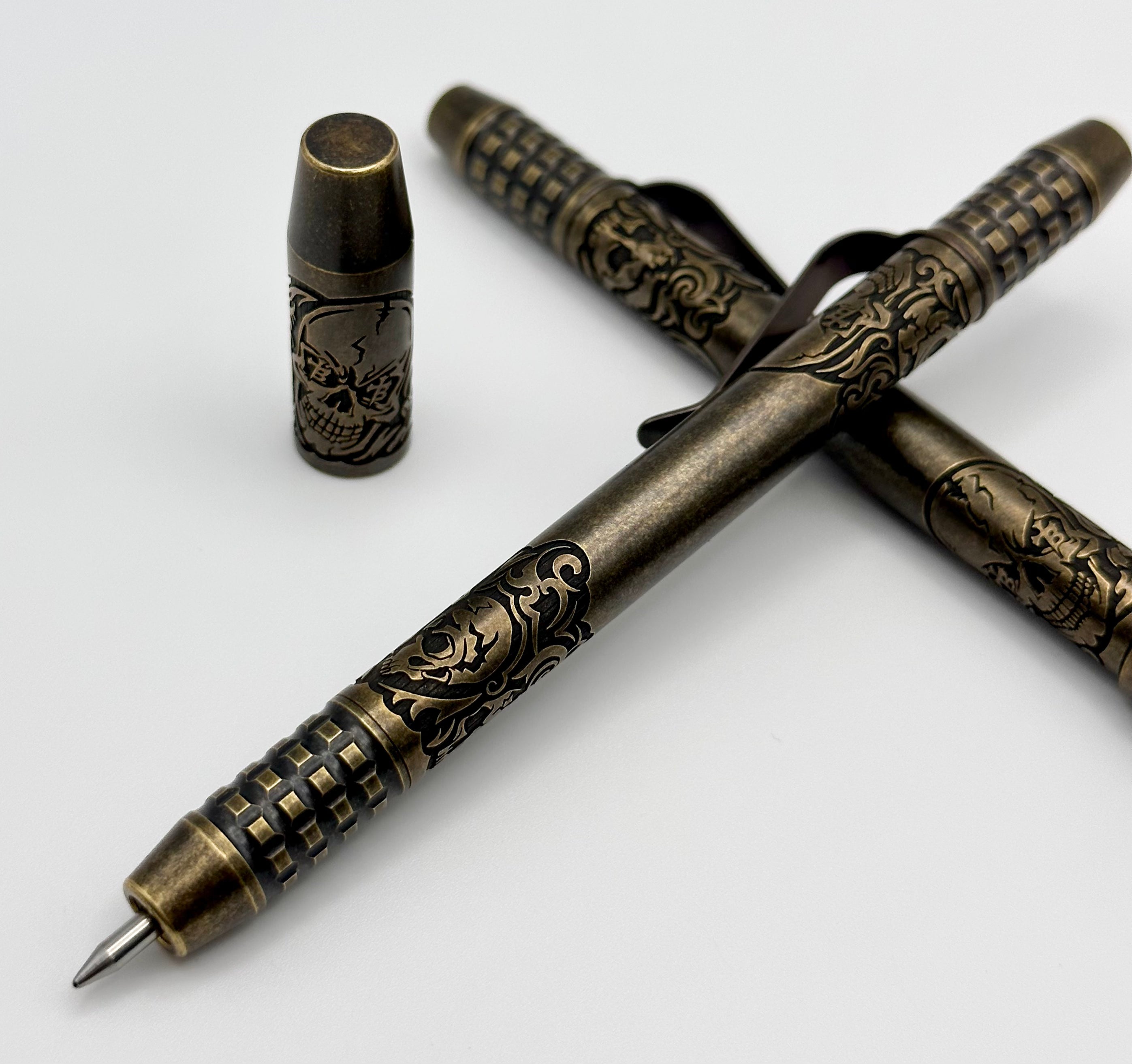 Borka Ti2Design TechLiner Grid Skulls Brass 5 Pen