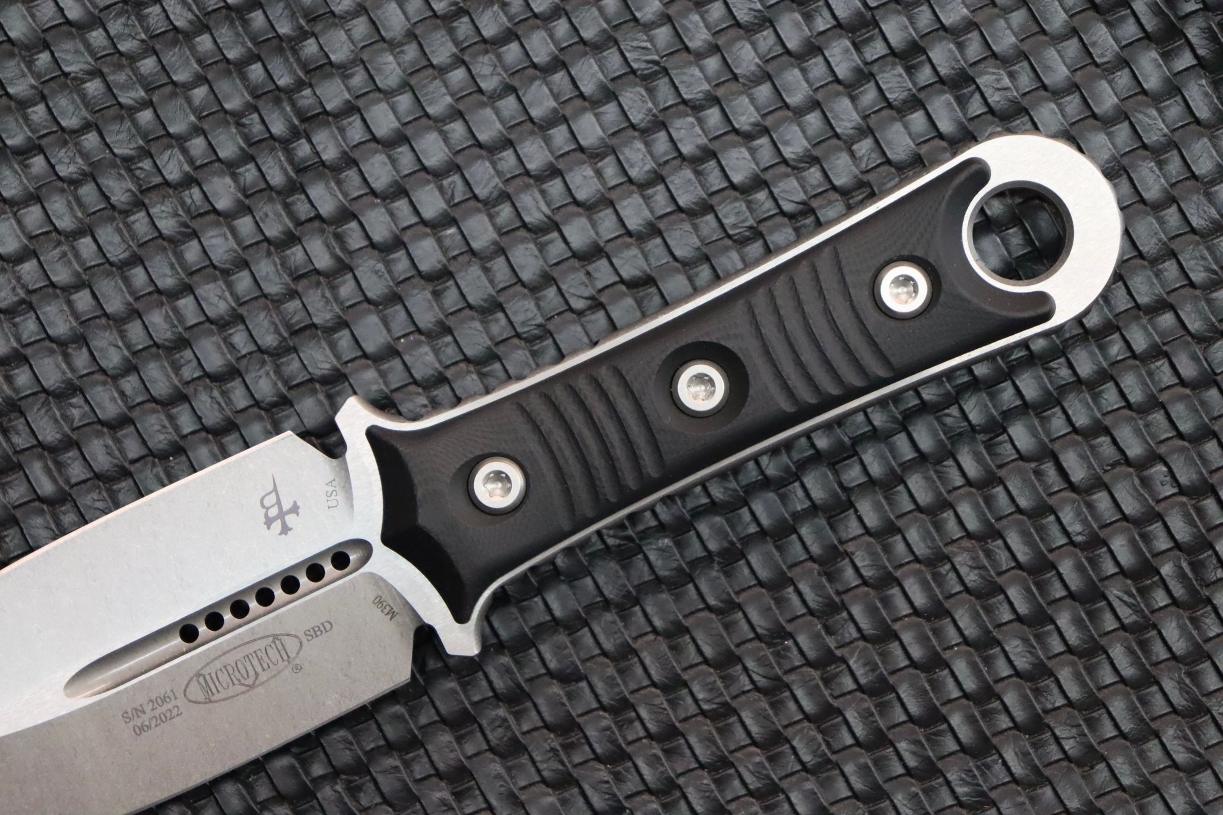 Microtech Borka SBD Stonewash & Black G-10 201-10