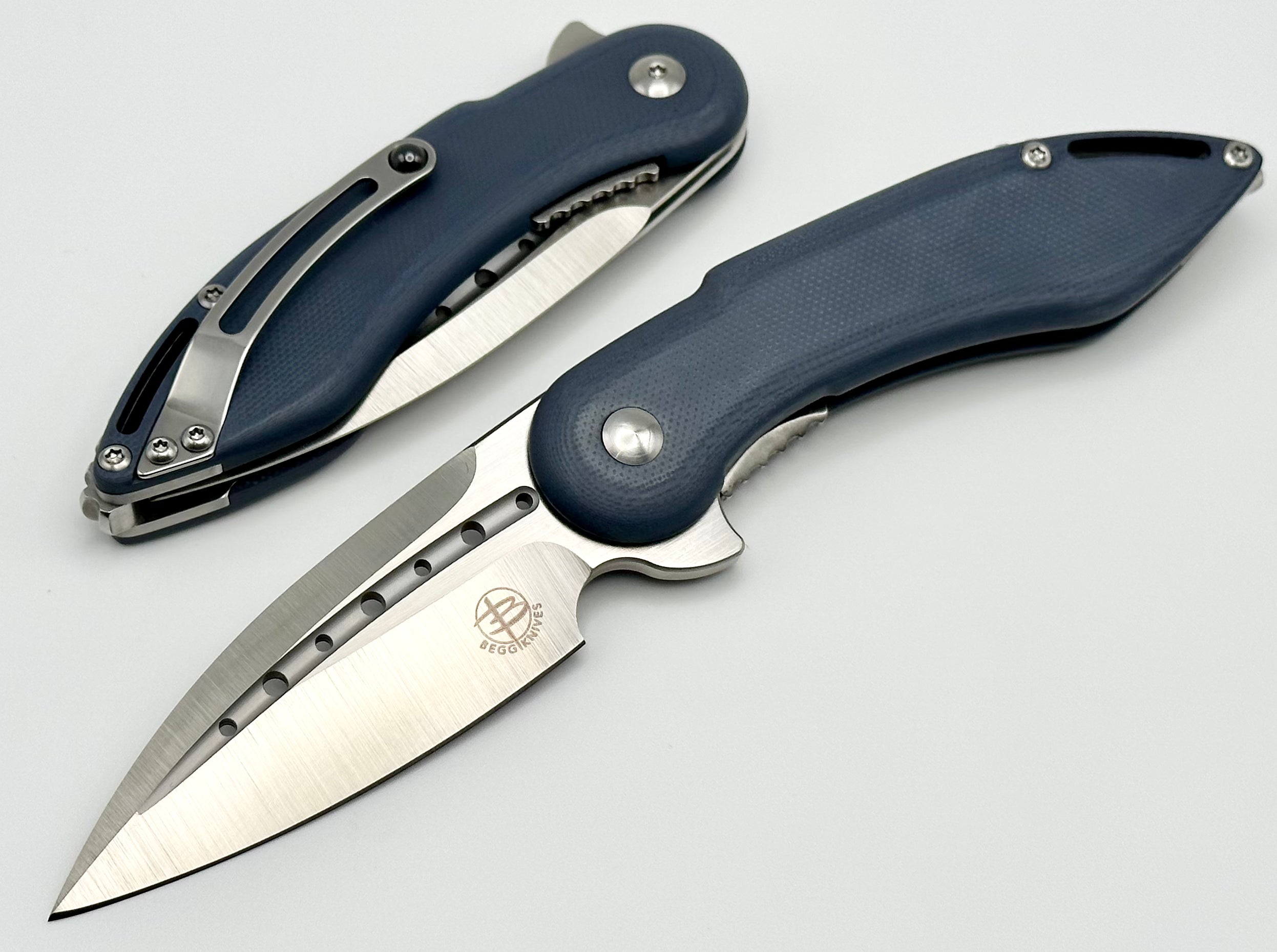 Begg Knives Mini Glimpse Gray G-10 & D2 BG004