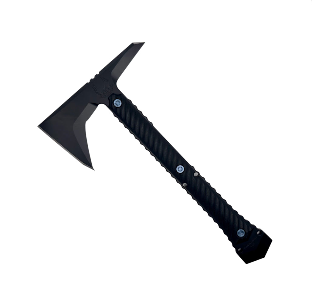 RMJ Tactical Ragnarok 12 Blackout Tomahawk with Blue Hardware