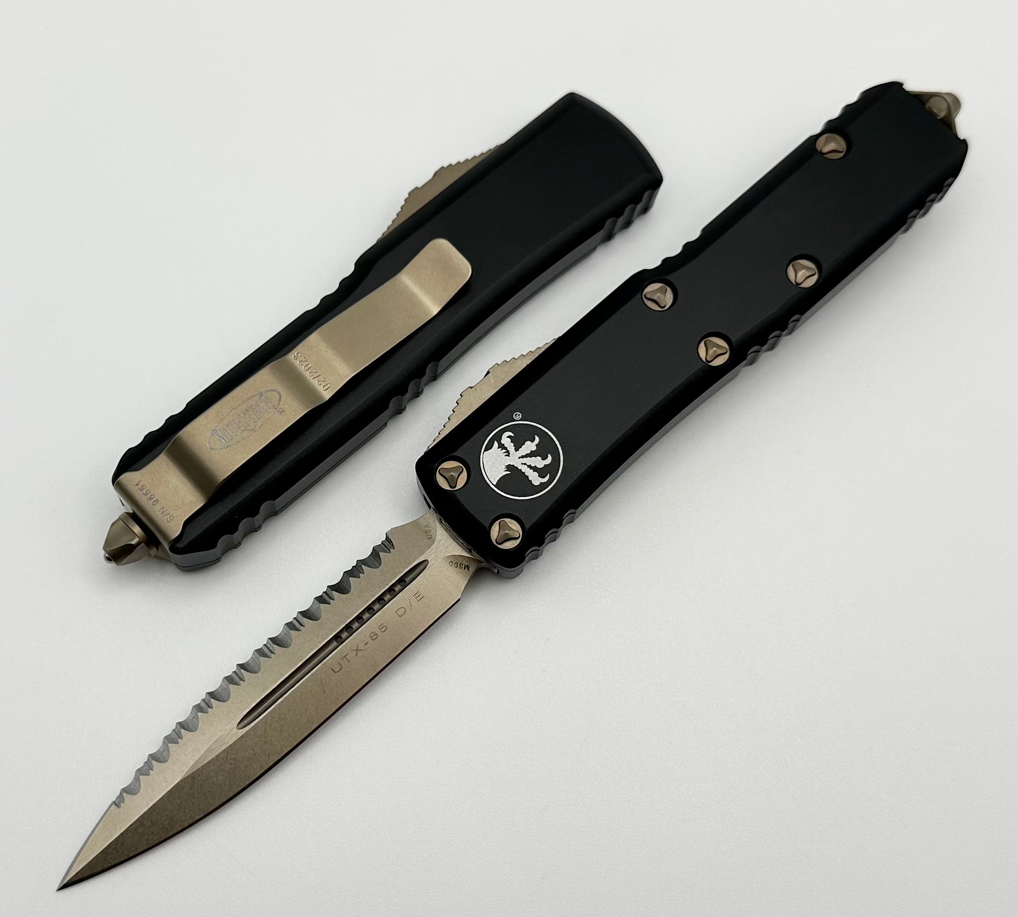 Microtech UTX-85 D/E Bronze Full Serrated 232-15