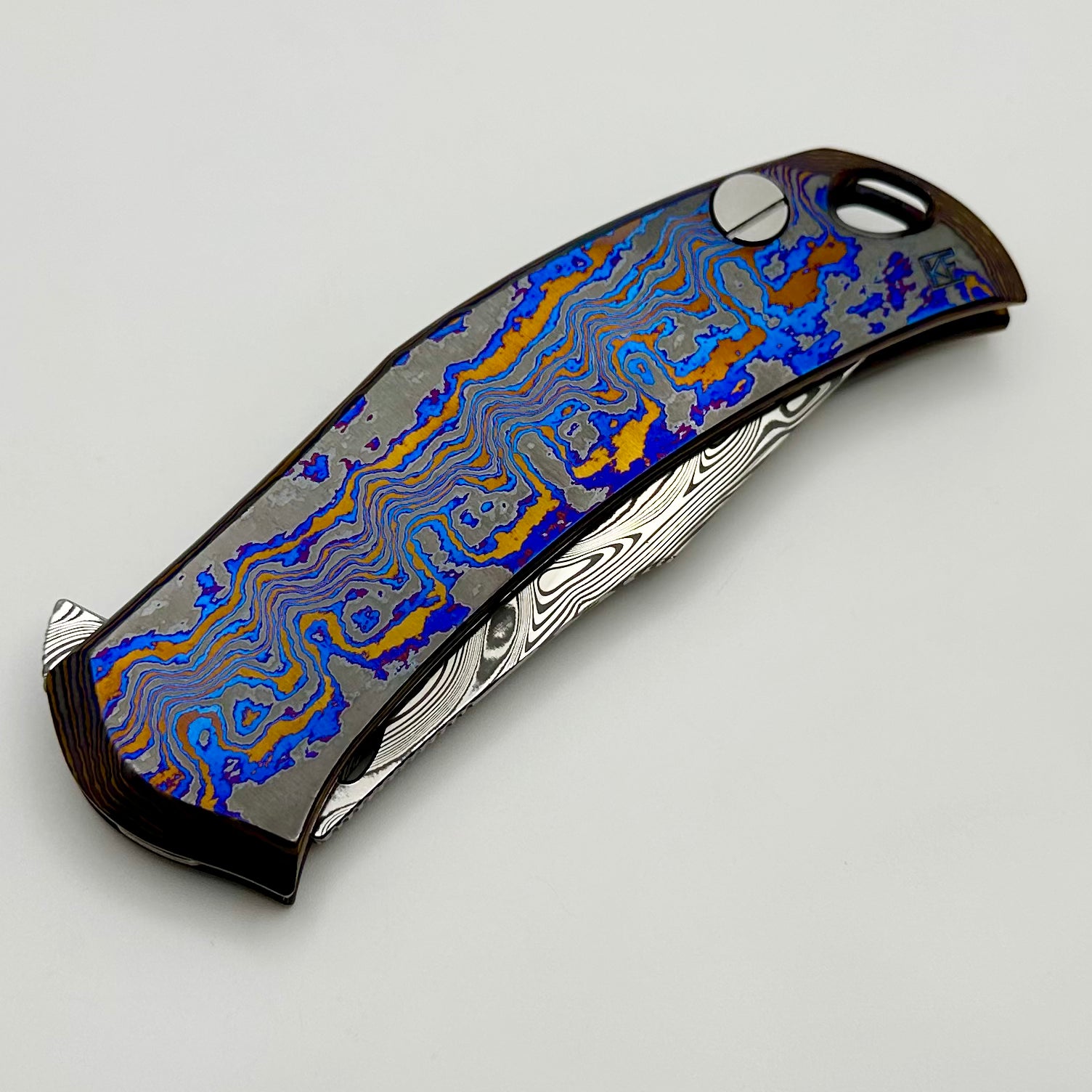 Custom Knife Factory Barm Full Dress w/ Damasteel & ZircuTi #1