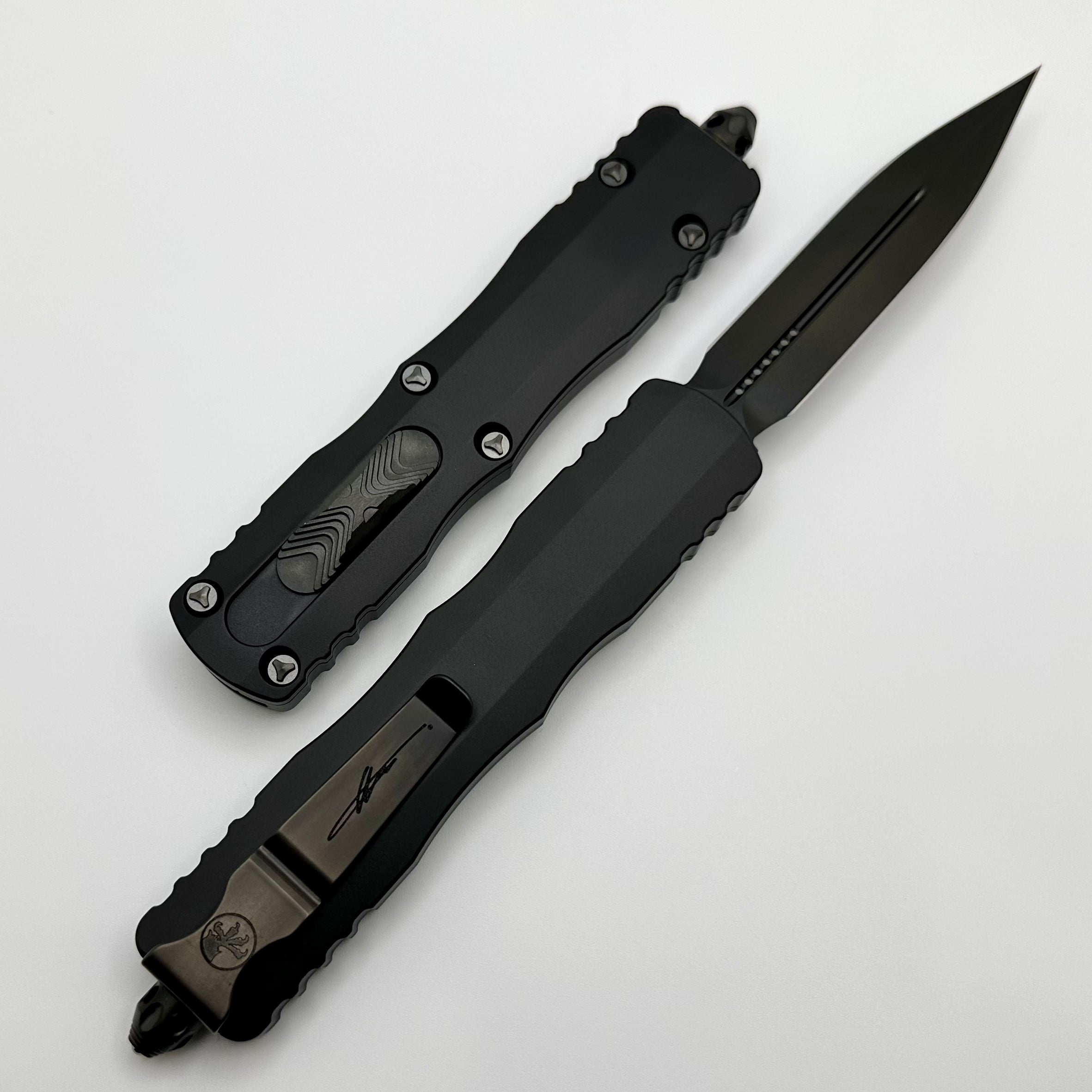 Microtech Dirac Delta Double Edge DLC Shadow Signature Series 227-1DLCTSH