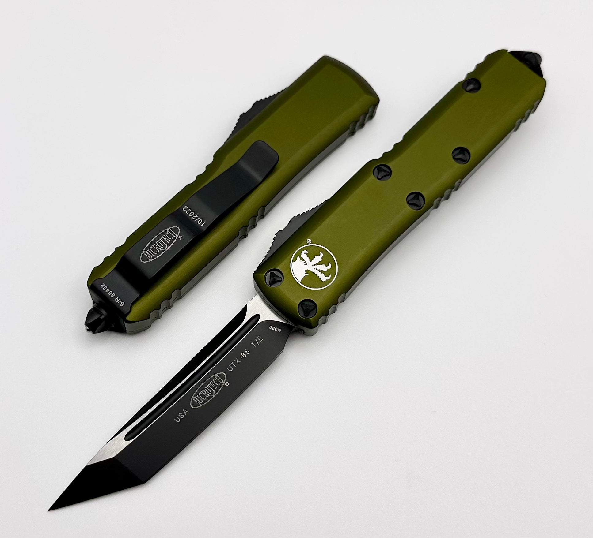 Microtech UTX-85 Tanto Black Standard & OD Green 233-1OD