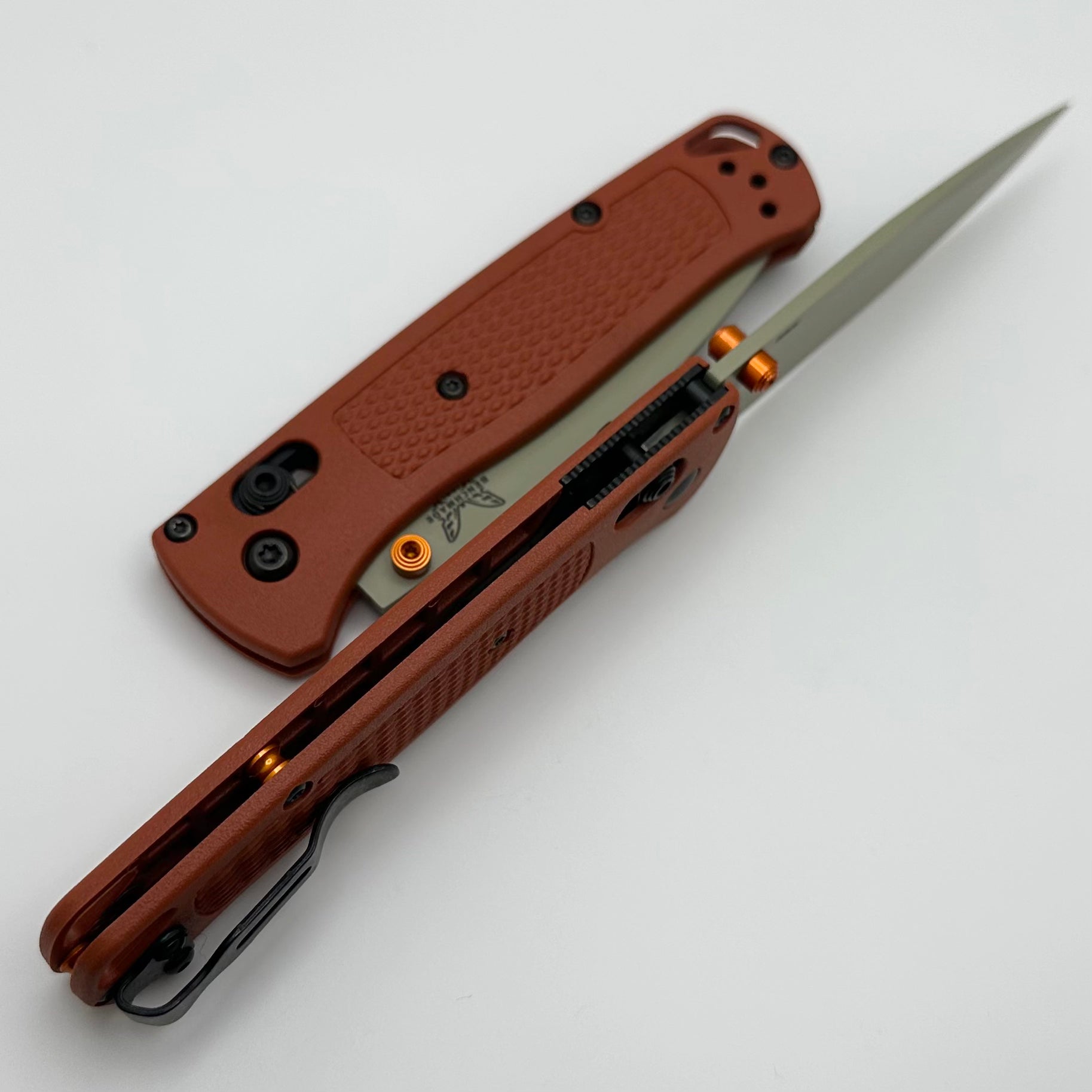 Benchmade Bugout Rust Orange Grivory & Desert Verde Cerakote S30V 535TN-10