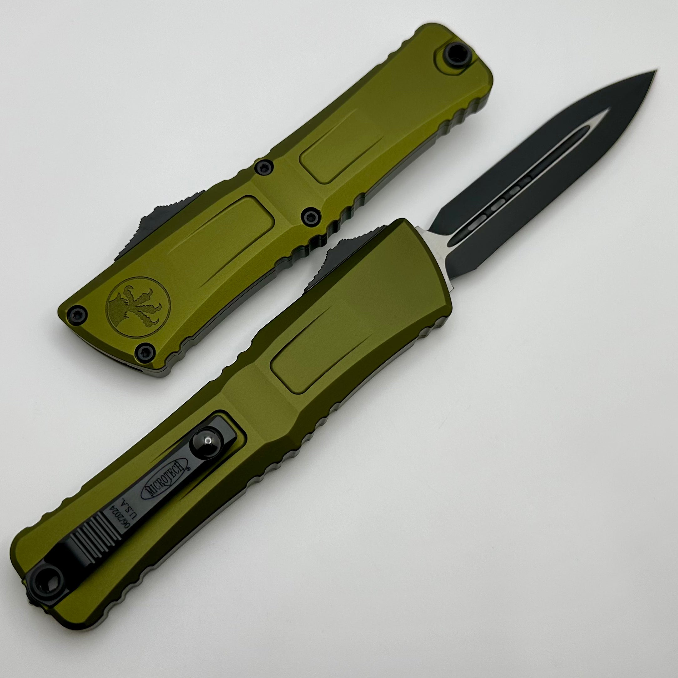 Microtech Knives Combat Troodon Gen III Black Double Edge w/ OD Green Handle 1142-1OD