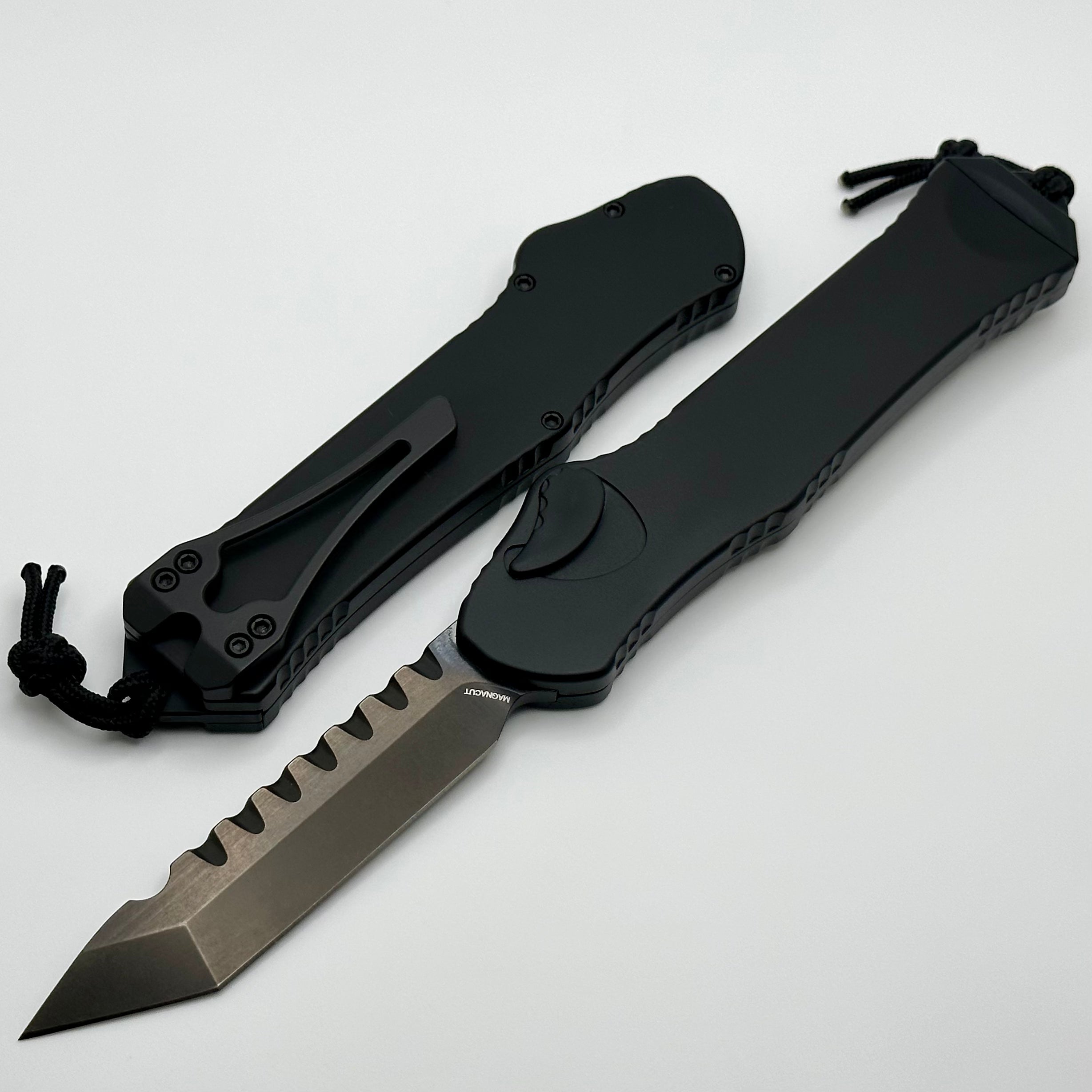 Heretic Hydra V3 DLC Tactical Black Aluminum Handle & DLC Tanto MagnaCut H006-6A-T