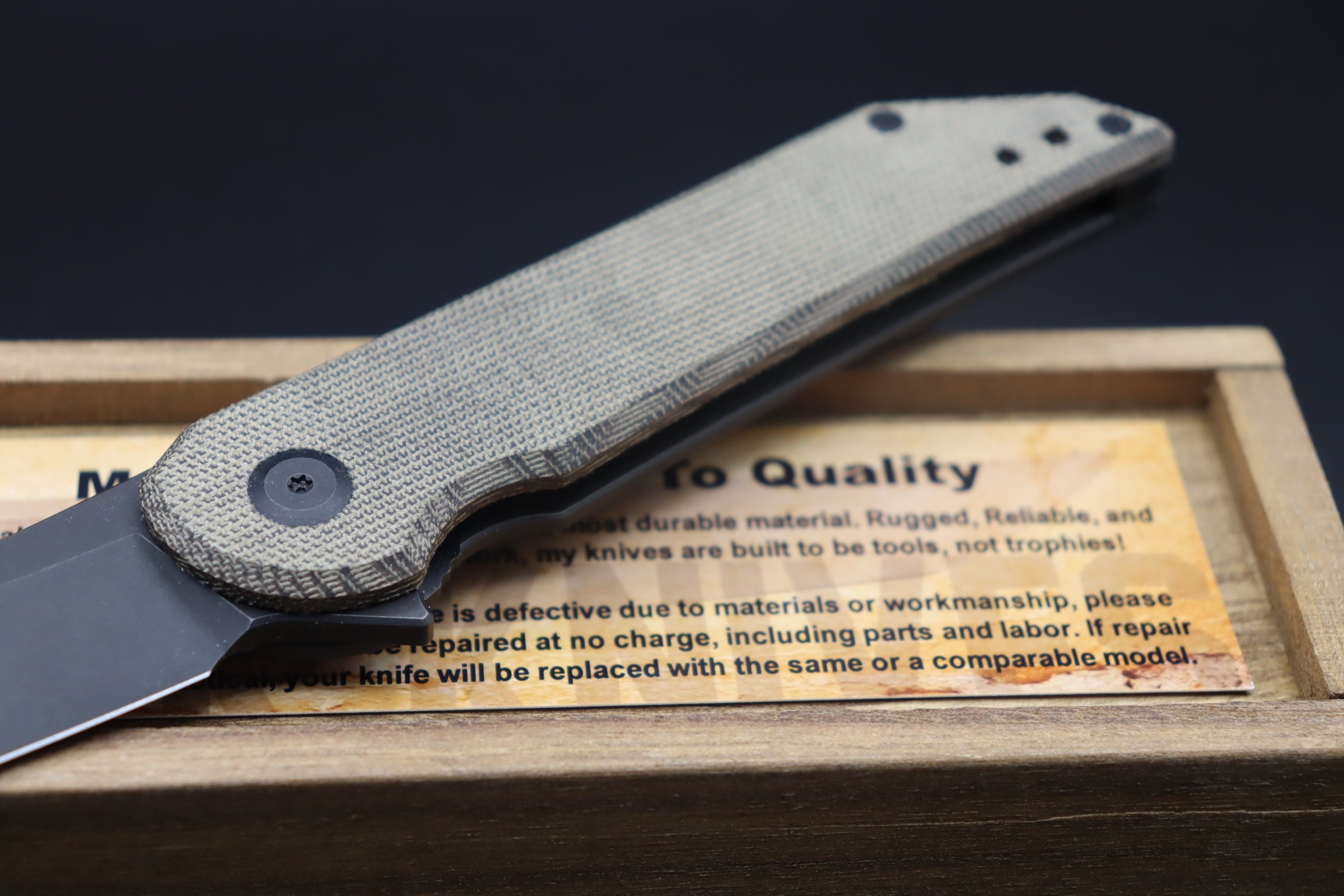 Jake Hoback OD Green Micarta & DLC Radford