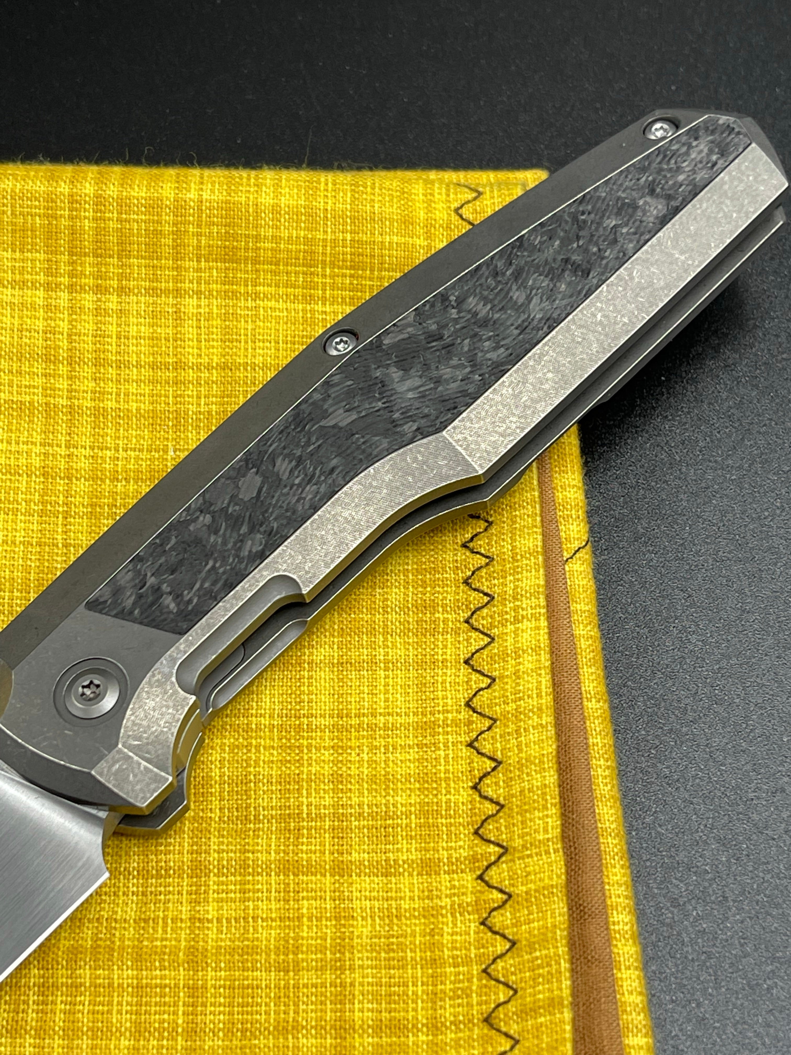 Custom Knife Factory FIF20 Titanium Handles with Carbon Fiber Inlay