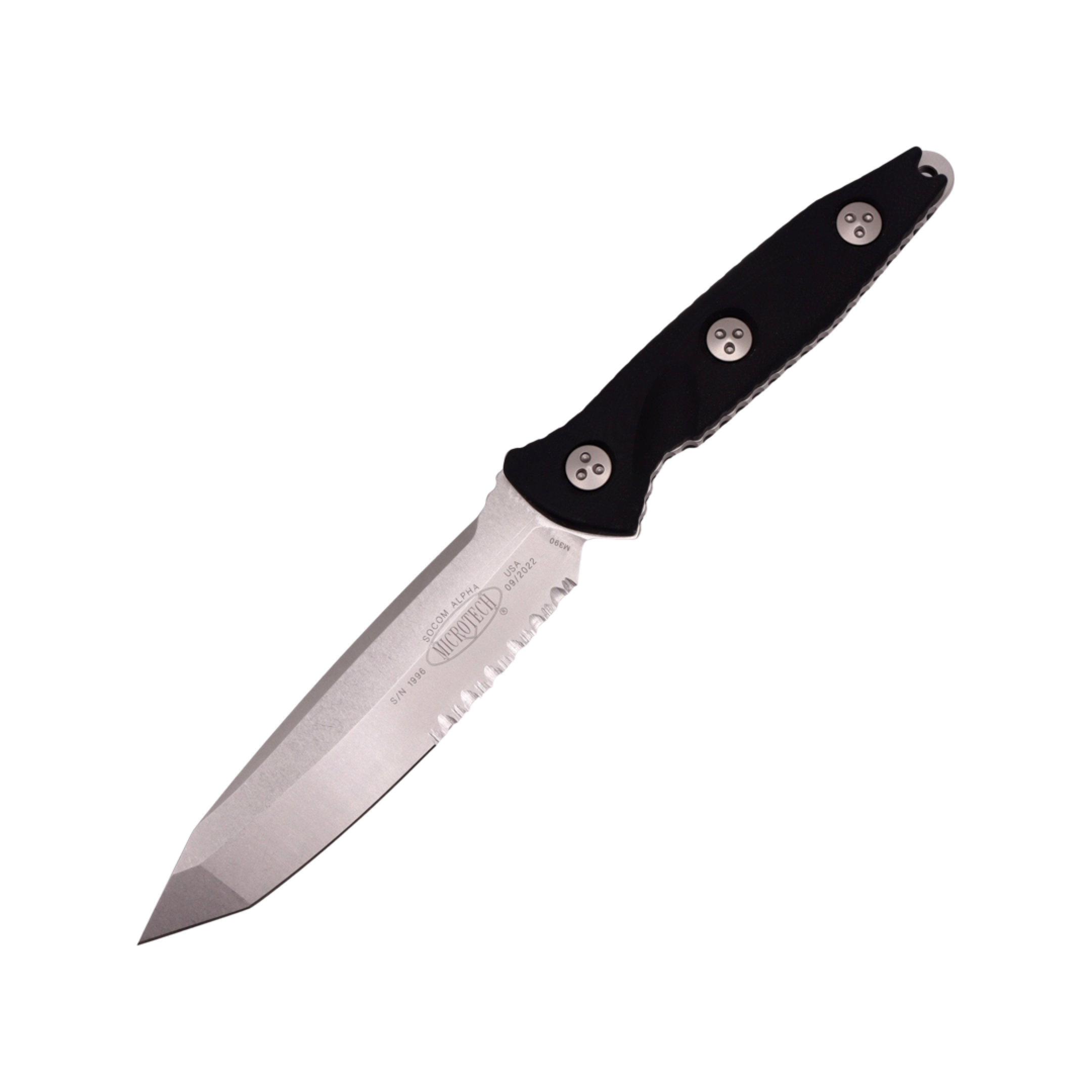 Microtech Socom Alpha Tanto Stonewash Partial Serrated 114-11