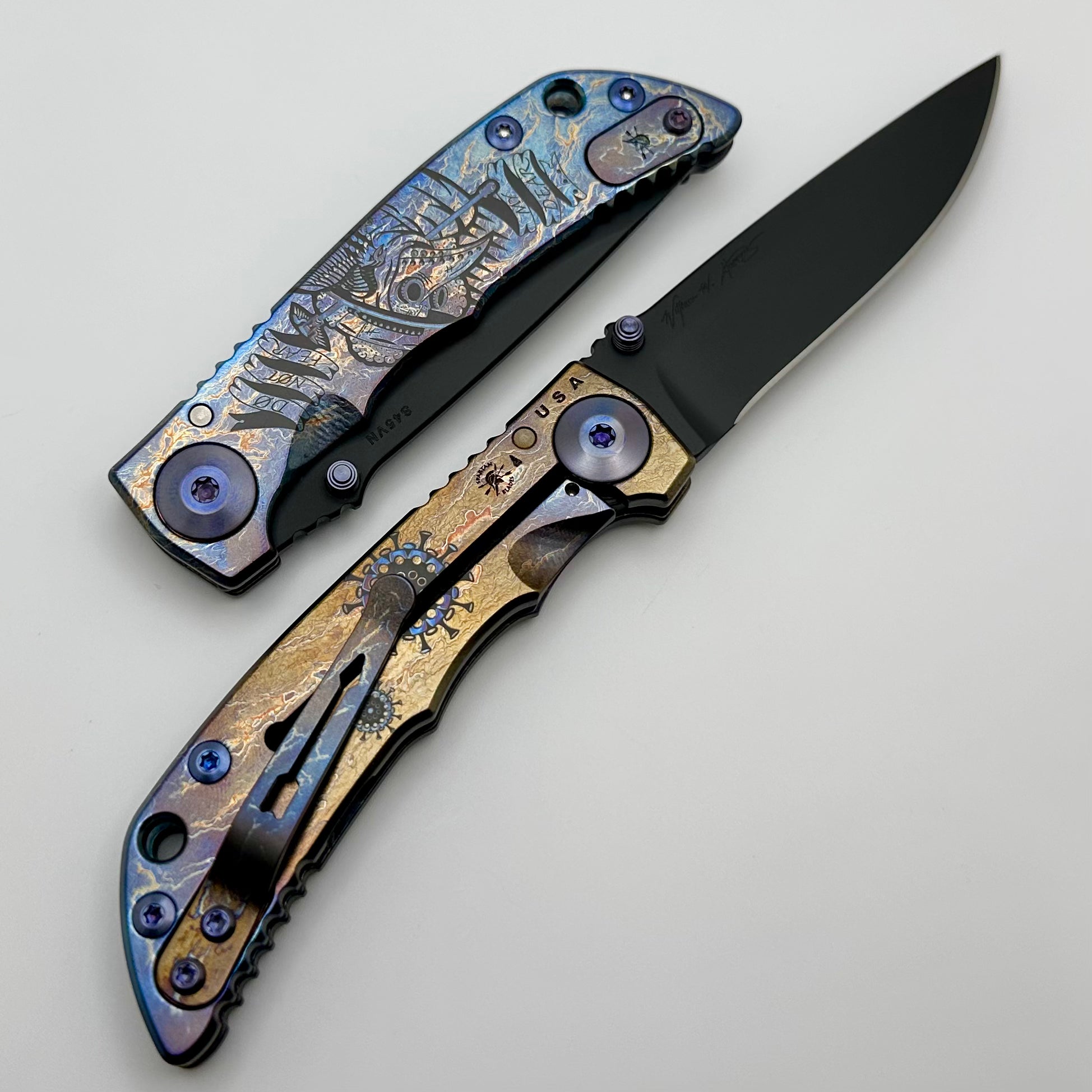 Spartan Blades Harsey Folder 3.25 Storm Watch Plague Doctor SF10 Custom