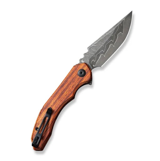 Civivi Bluetick Flipper Guibourtia Wood & Damascus C23050-DS1