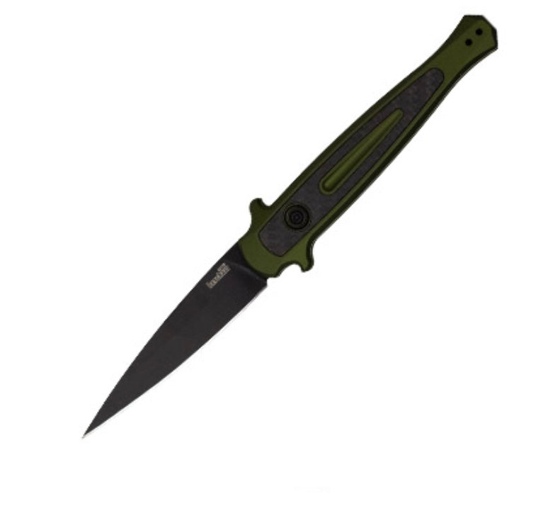 Kershaw Launch 8 Olive Aluminum/Carbon Fiber & Black CPM-154 7150OLBLK