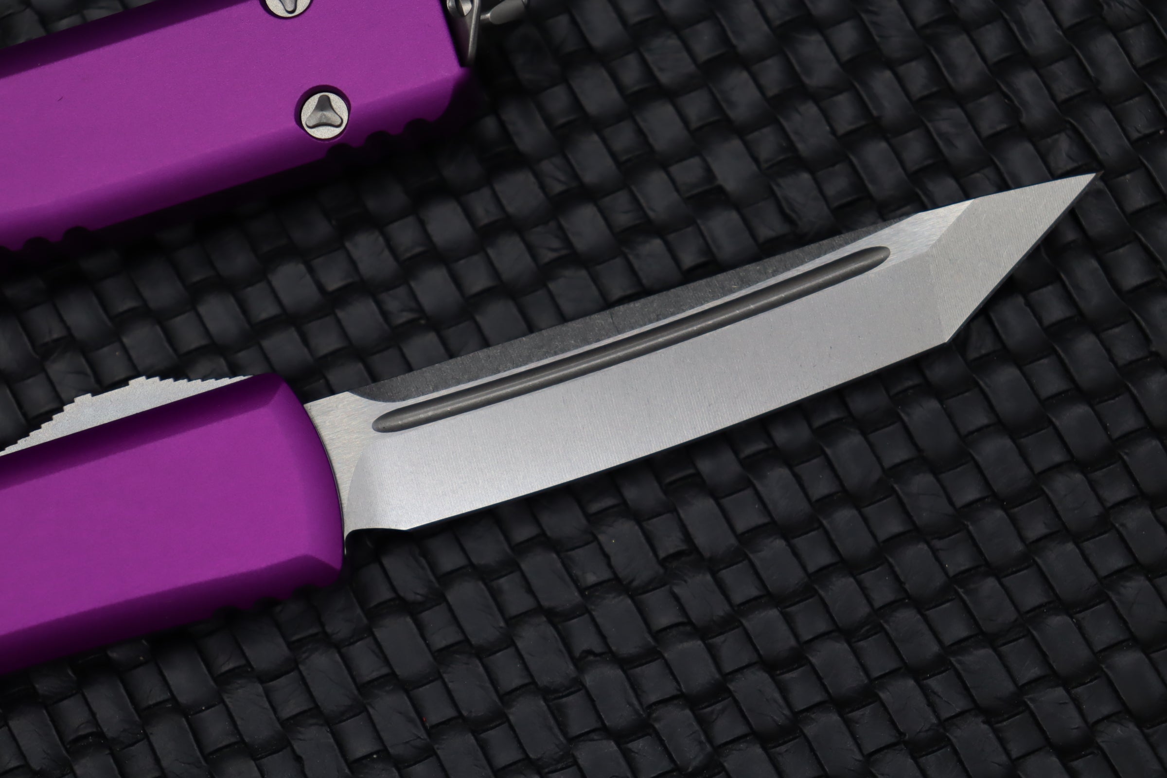 Microtech Ultratech Tanto Stonewash Standard & Violet 123-10VI