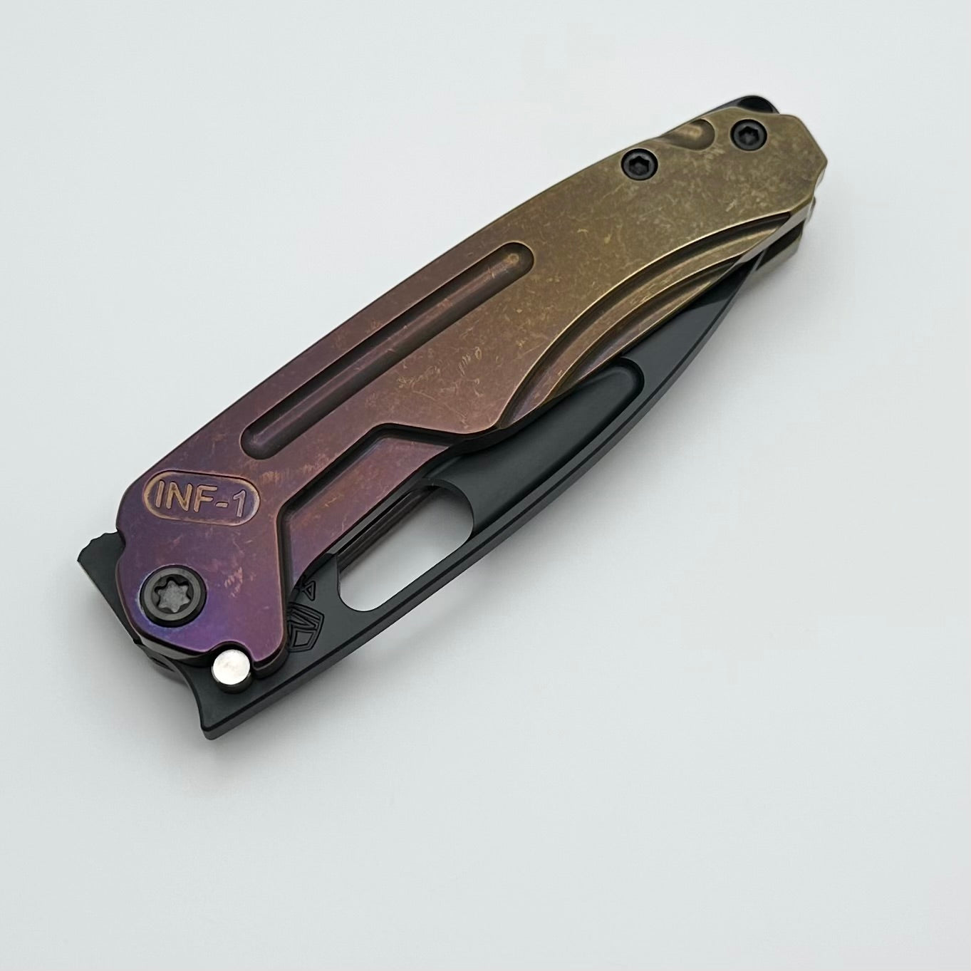 Medford Knife Infraction DLC S45 & Bronze/Violet Fade Handles w/ Black Hardware