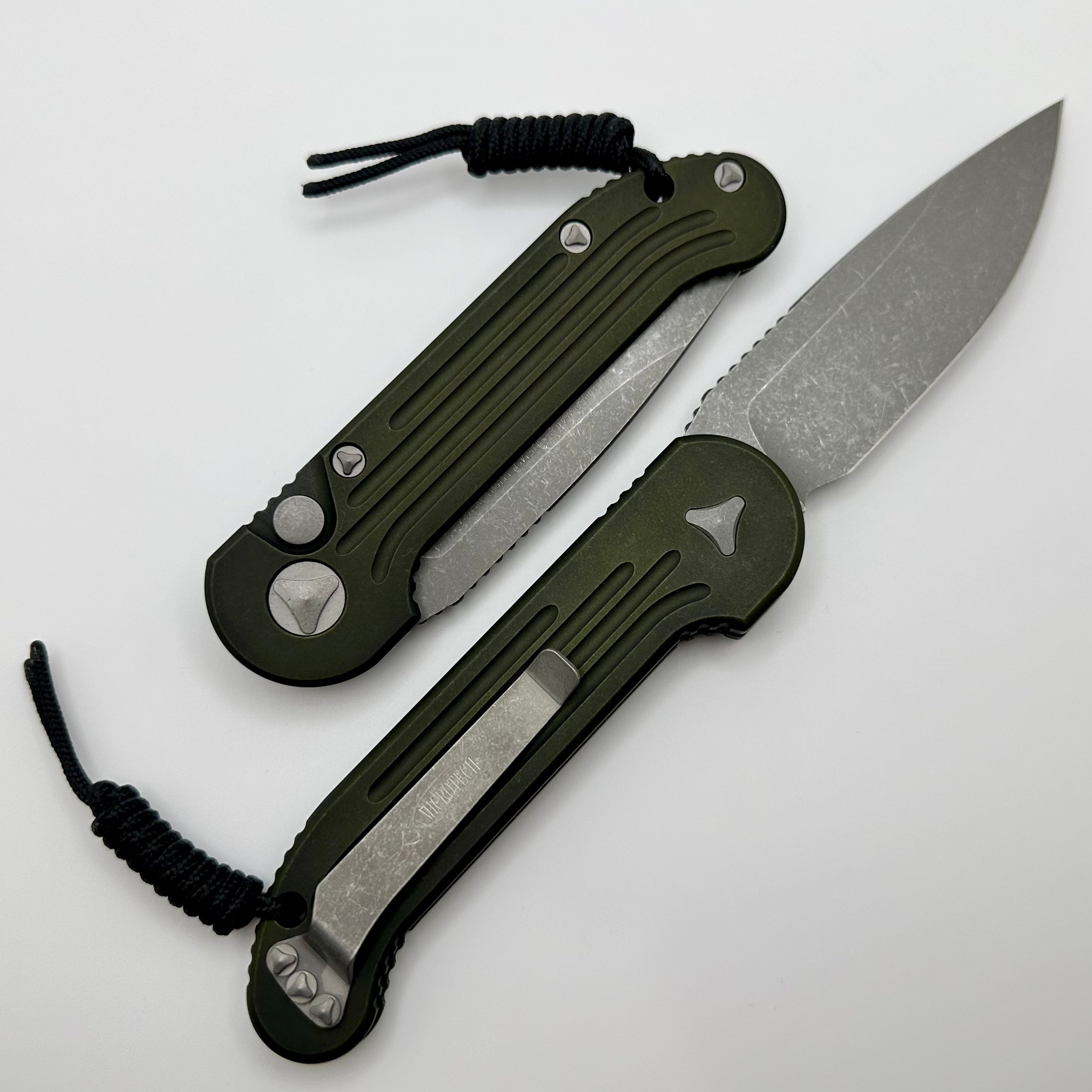 Microtech L.U.D.T Weathered OD Green & Apocalyptic 135-10APWOD