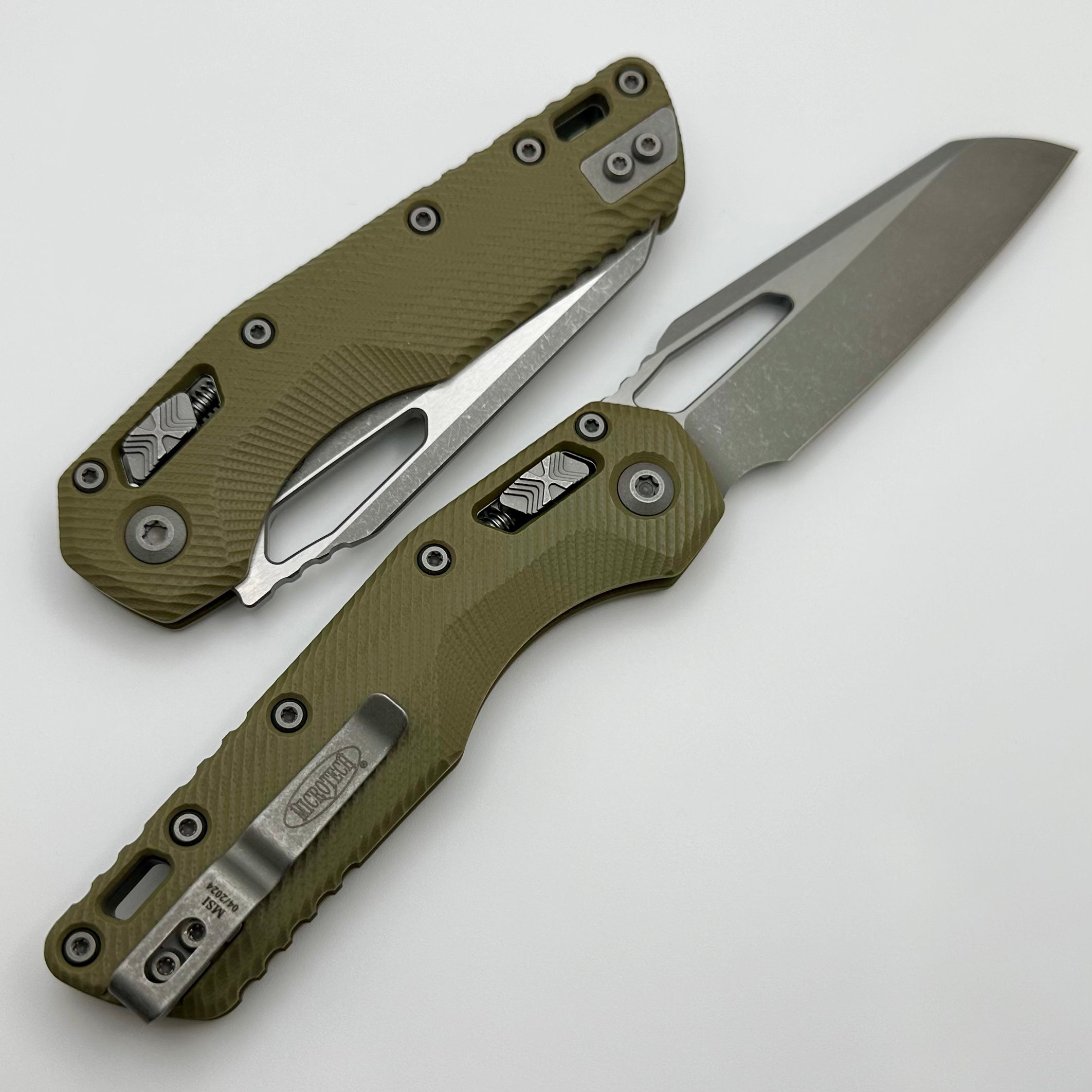 Microtech Knives MSI RAM LOK OD Green Fluted G-10 & Apocalyptic M390MK 210-10APFLGTOD