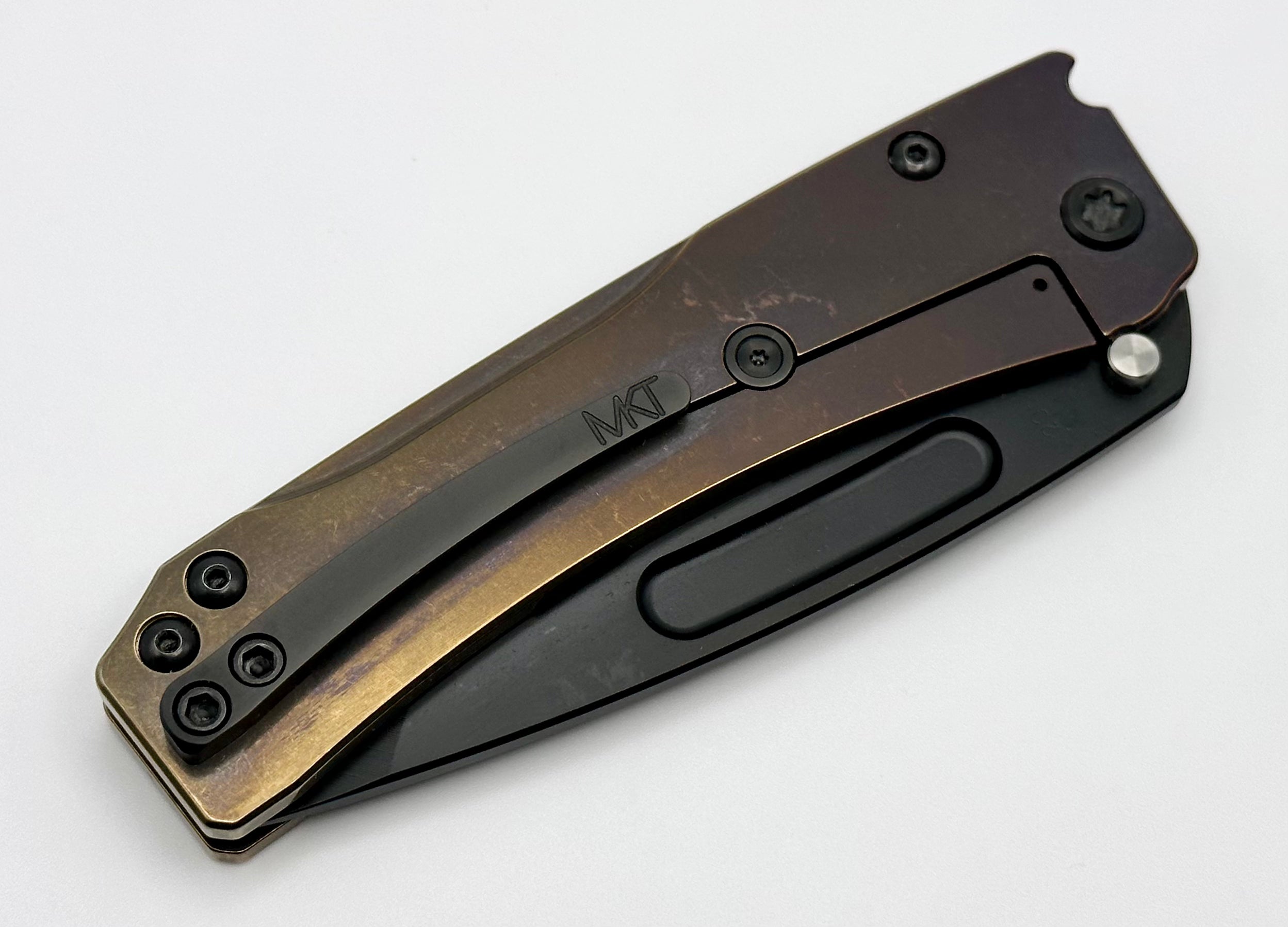 Medford Knife Slim Midi PVD S45 Tanto & Bronze-Violet Fade Handles w/ PVD Hardware/Clip