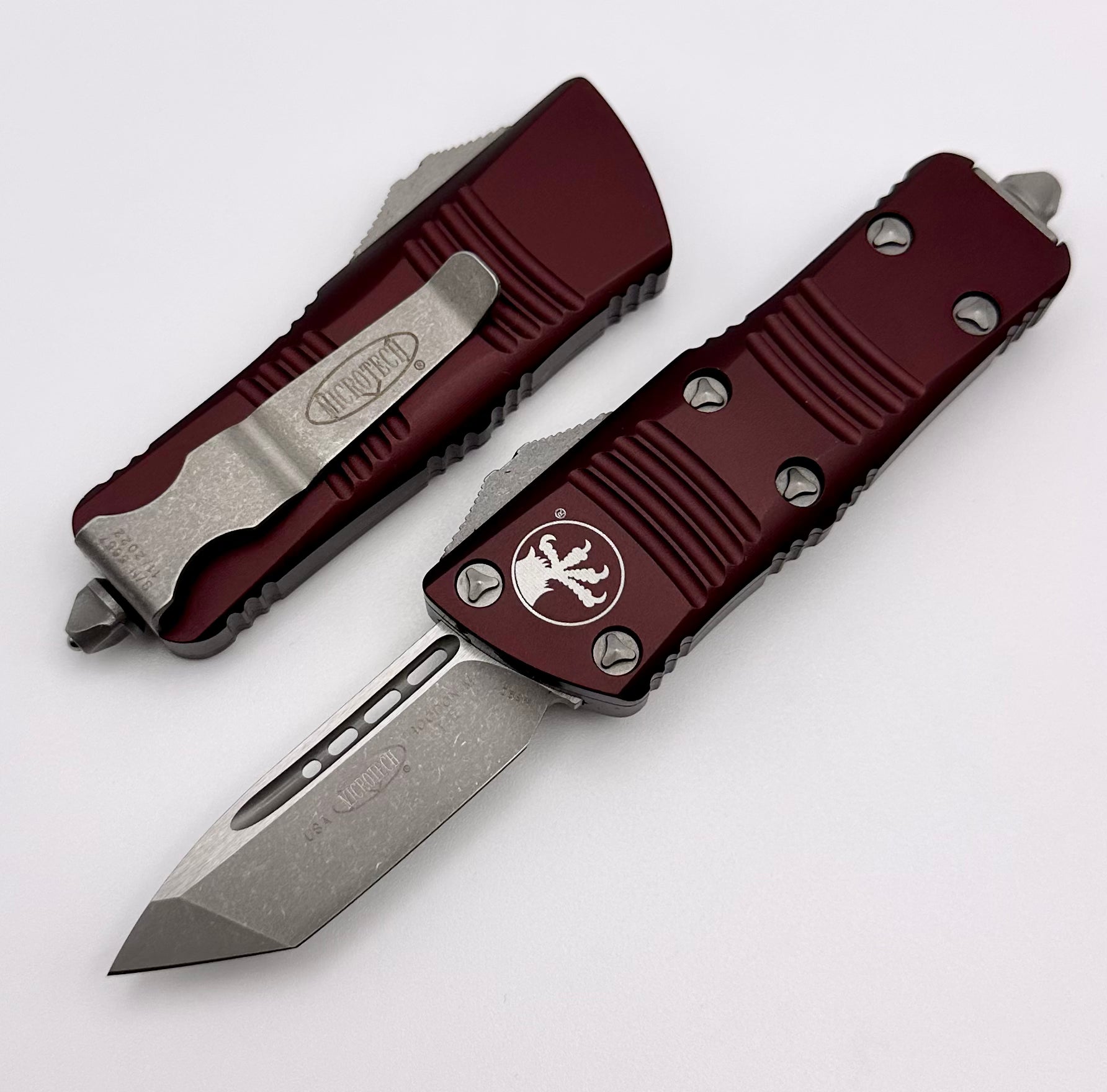 Microtech Troodon Mini Apocalyptic Tanto & Merlot 240-10APMR