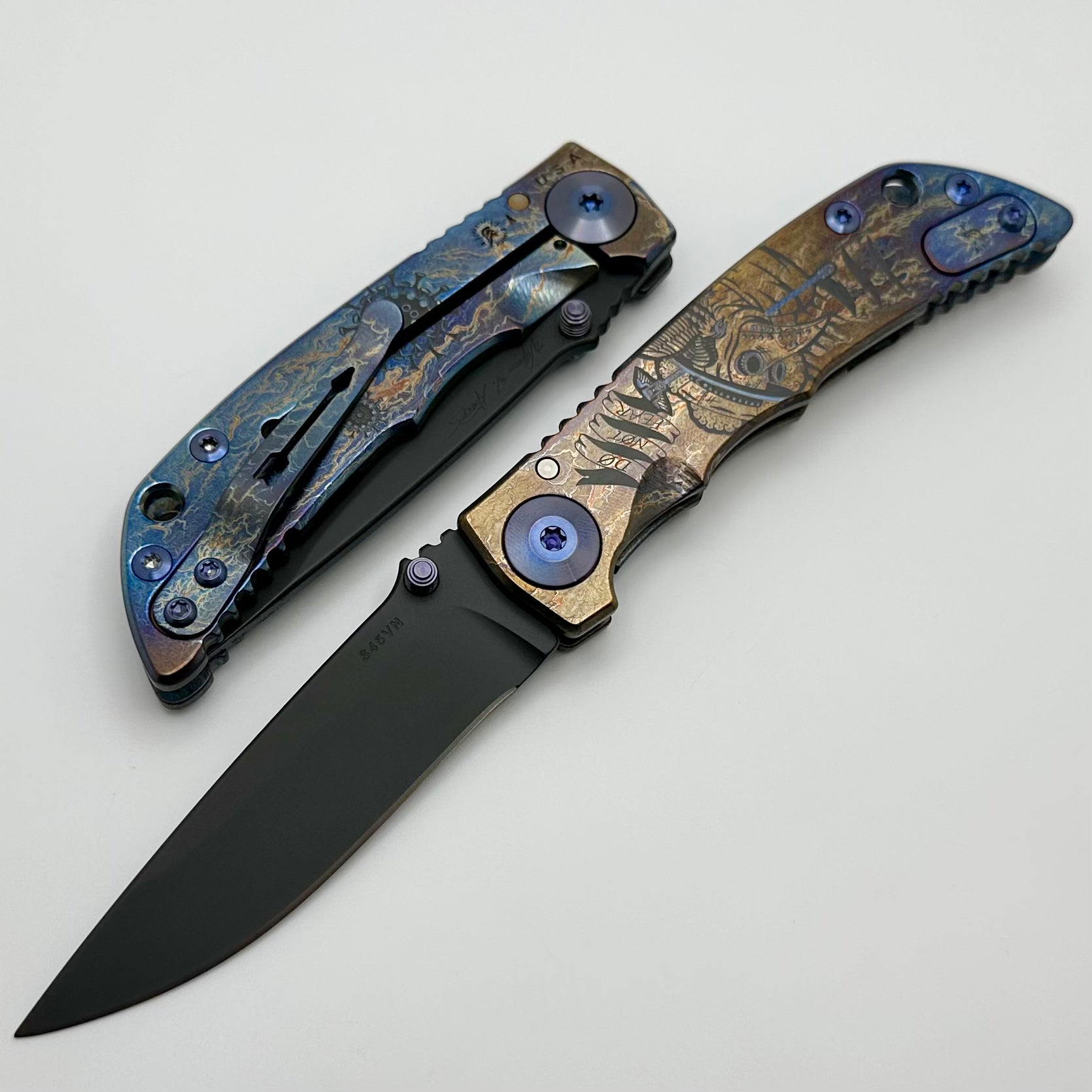 Spartan Blades Harsey Folder 3.25 Storm Watch Plague Doctor SF10 Custom