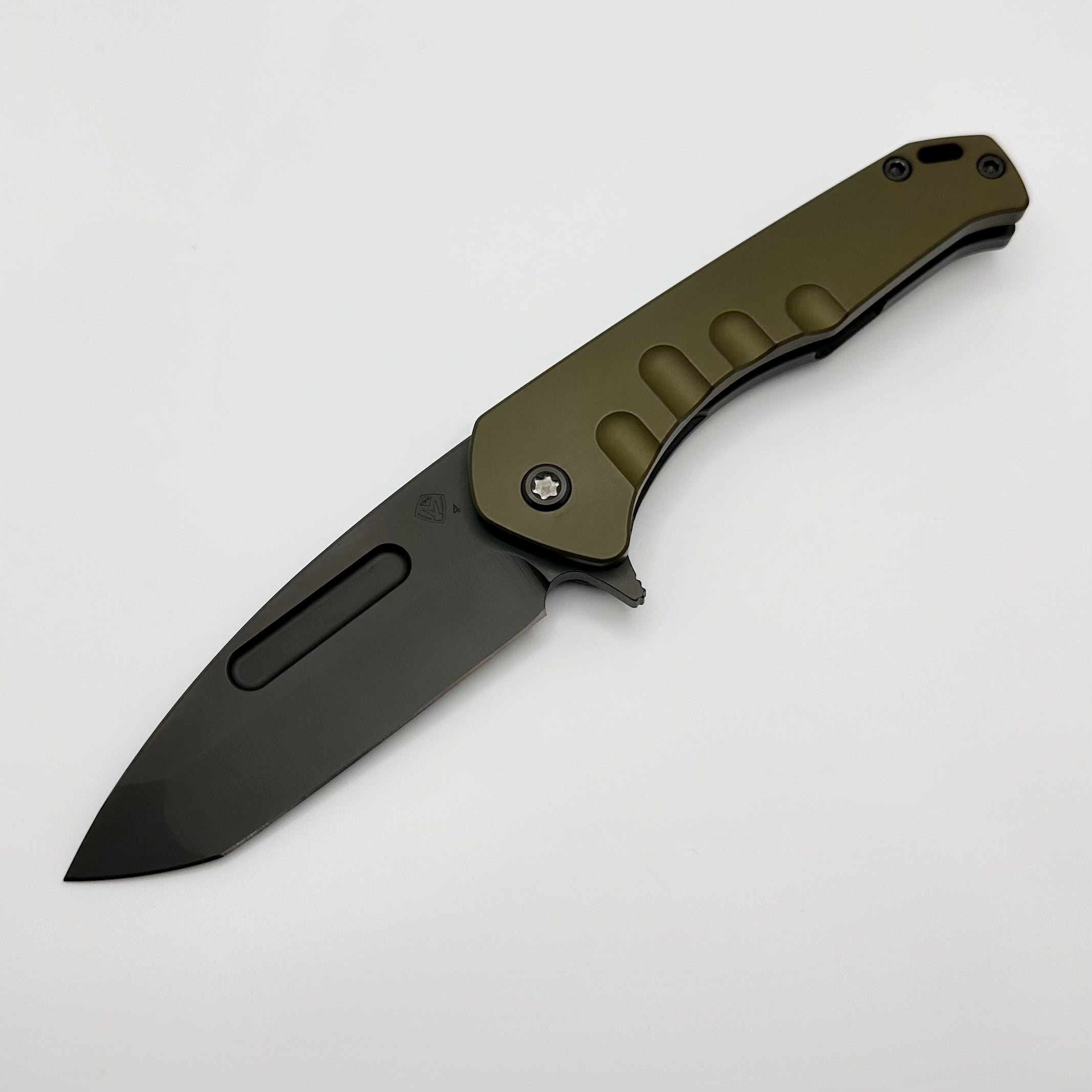 Medford Swift FL Framelock Flipper w/ PVD Tanto S45 & Mustard Yellow Handle w/ PVD Lockside/Hardware/Clip