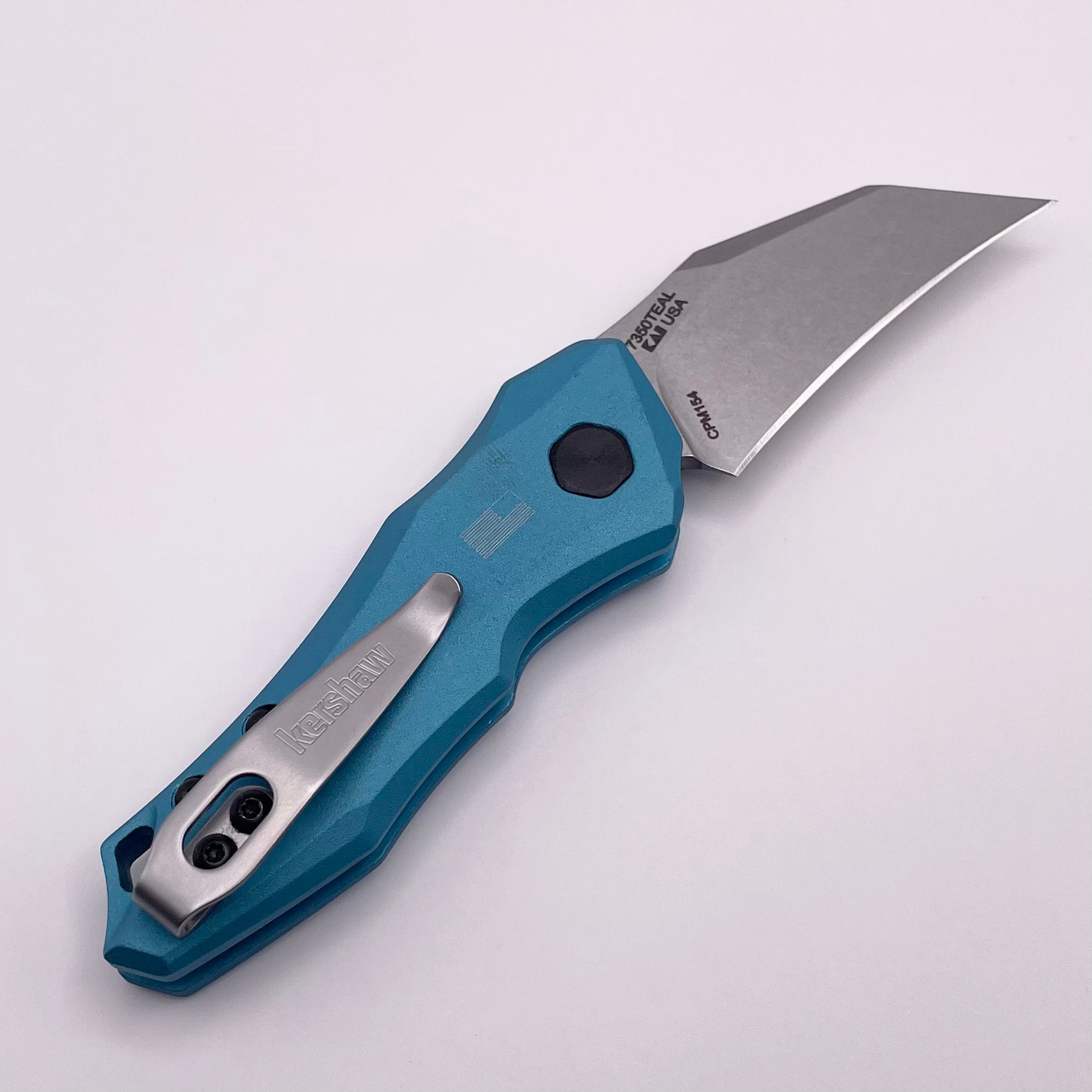 Kershaw Launch 10 CPM-154 & Teal Aluminum handle 7350TEAL