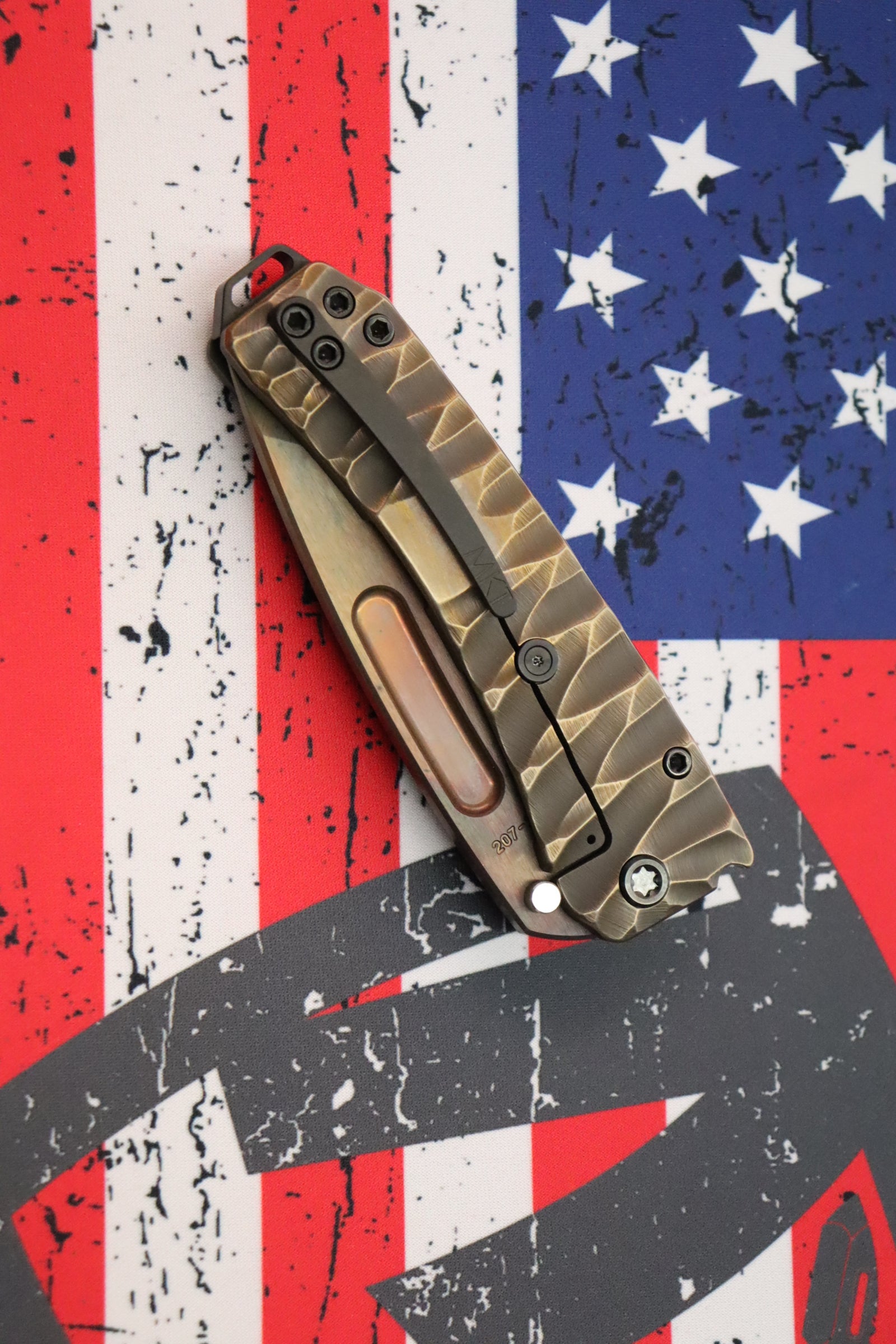 Medford Midi Marauder Vulcan S35 Tanto & Bead Blast/Brushed Silver Predator Sculpted Handles w/ PVD Hardware/Clip