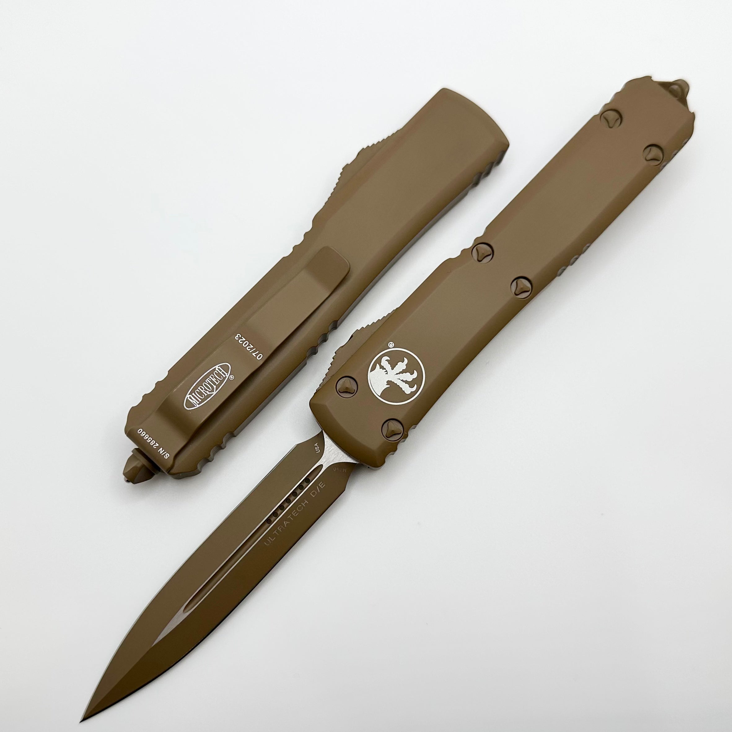 Microtech Ultratech Cerakote Tan Double Edge 122-1CTA