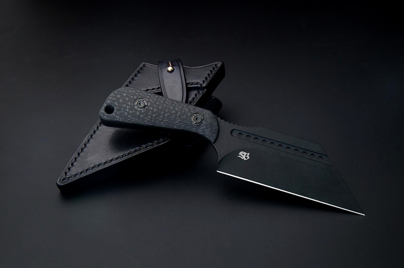 Reate Tibia Fixed Blade Carbon Fiber with Black M390