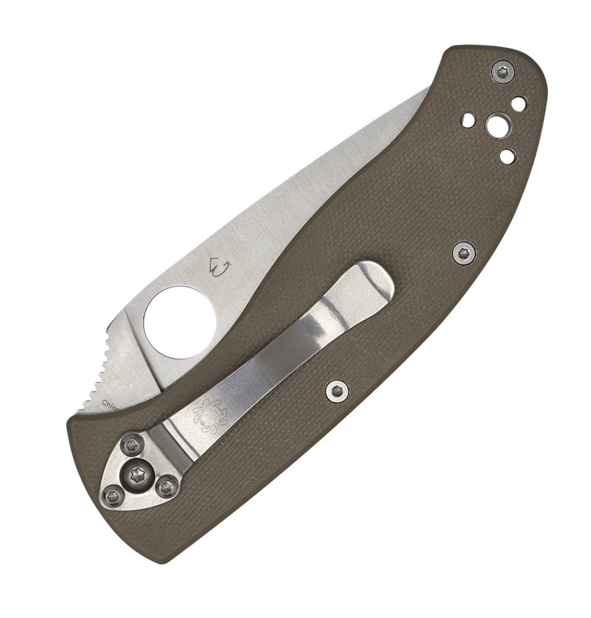 Spyderco Tenacious Brown G-10 & Partial Serrated CPM-M4 C122GBNM4PS