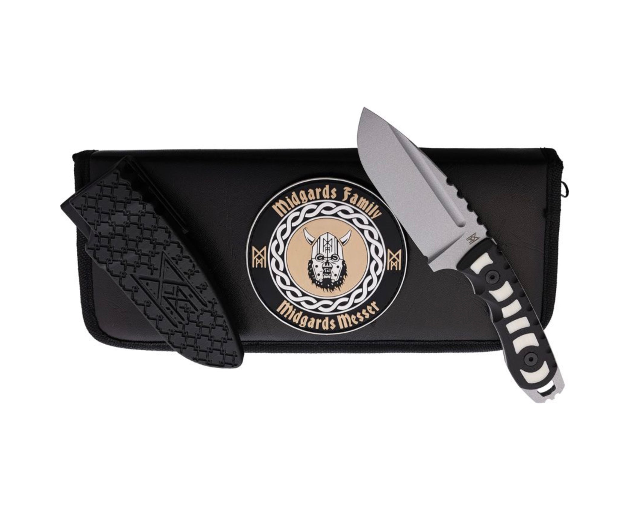 Midgards Messer Bombur S35VN Fixed Blade w/ Black/White G-10 MM001