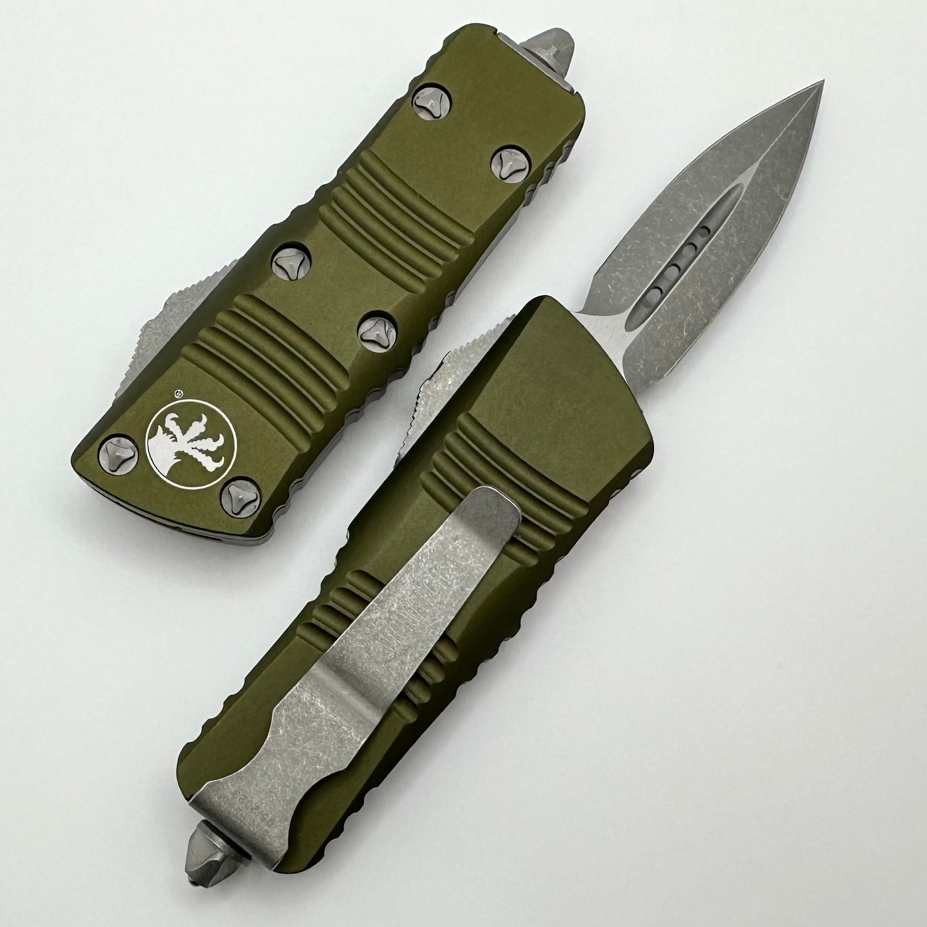 Microtech Troodon Mini Double Edge Apocalyptic Standard & OD Green 238-10APOD