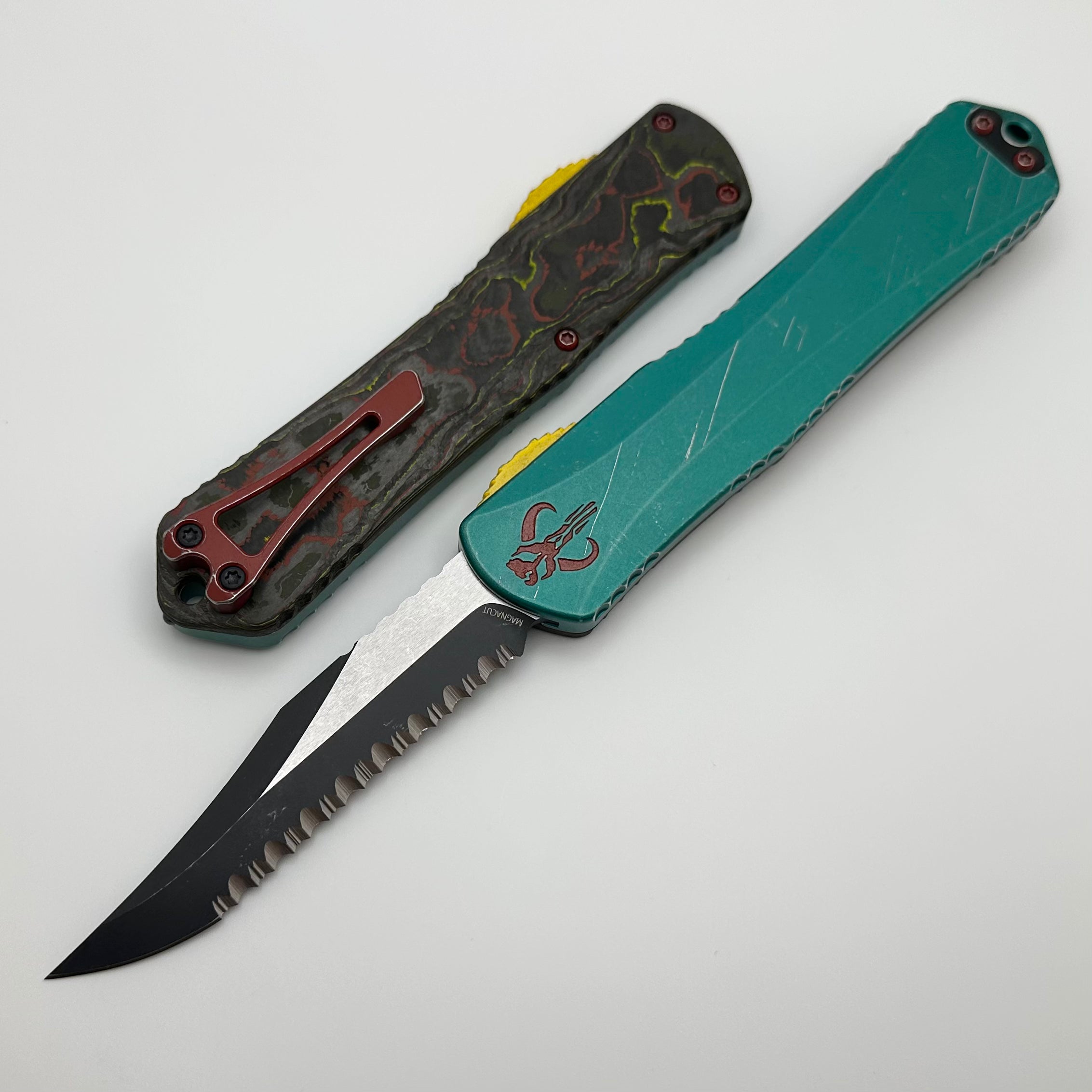 Heretic Knives Manticore X Bounty Hunter Two-Tone Full Serrated Bowie H030B-14C-BOUNTY