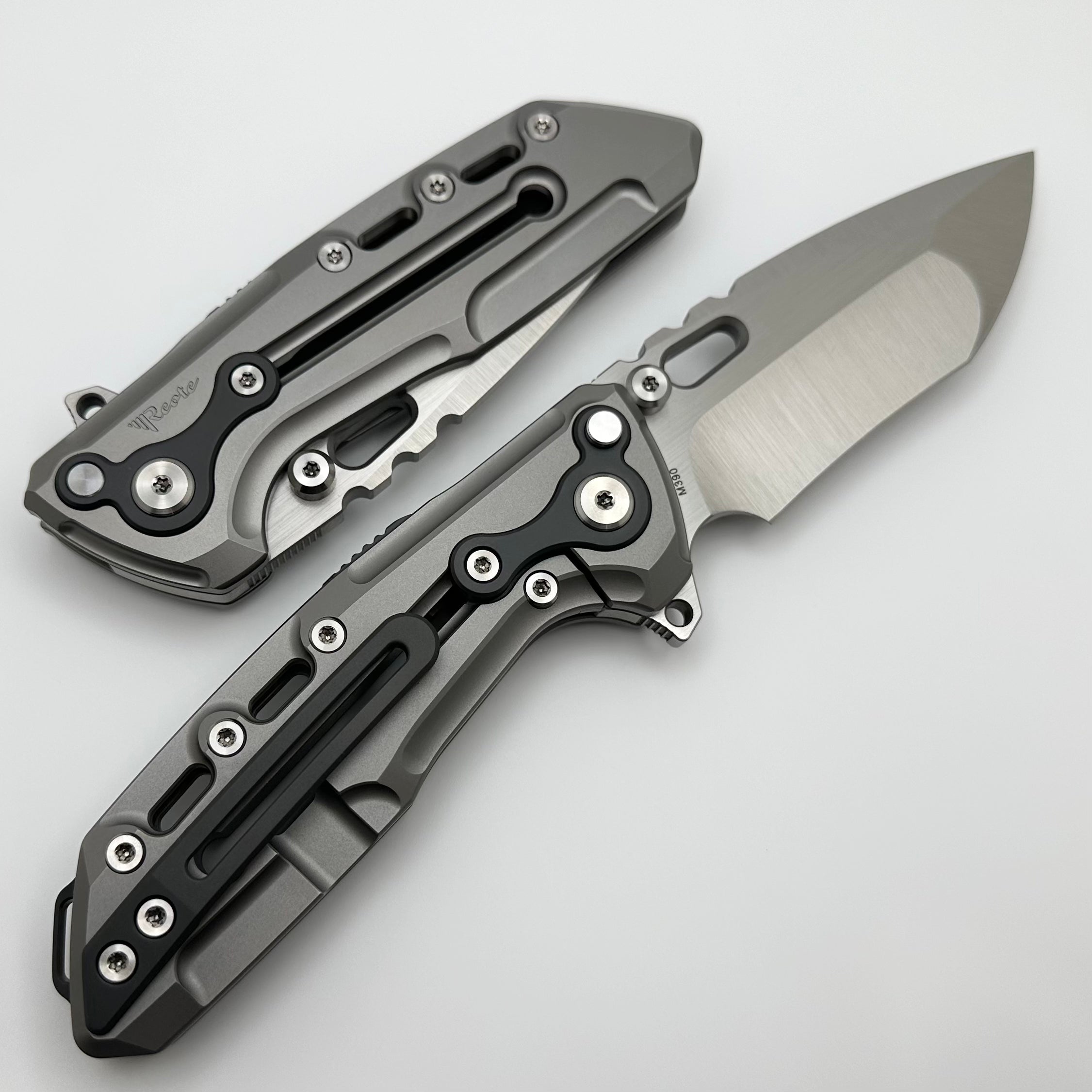 Reate T1000 V2 Flipper Milled Titanium w/ Zirconium & Recurve M390