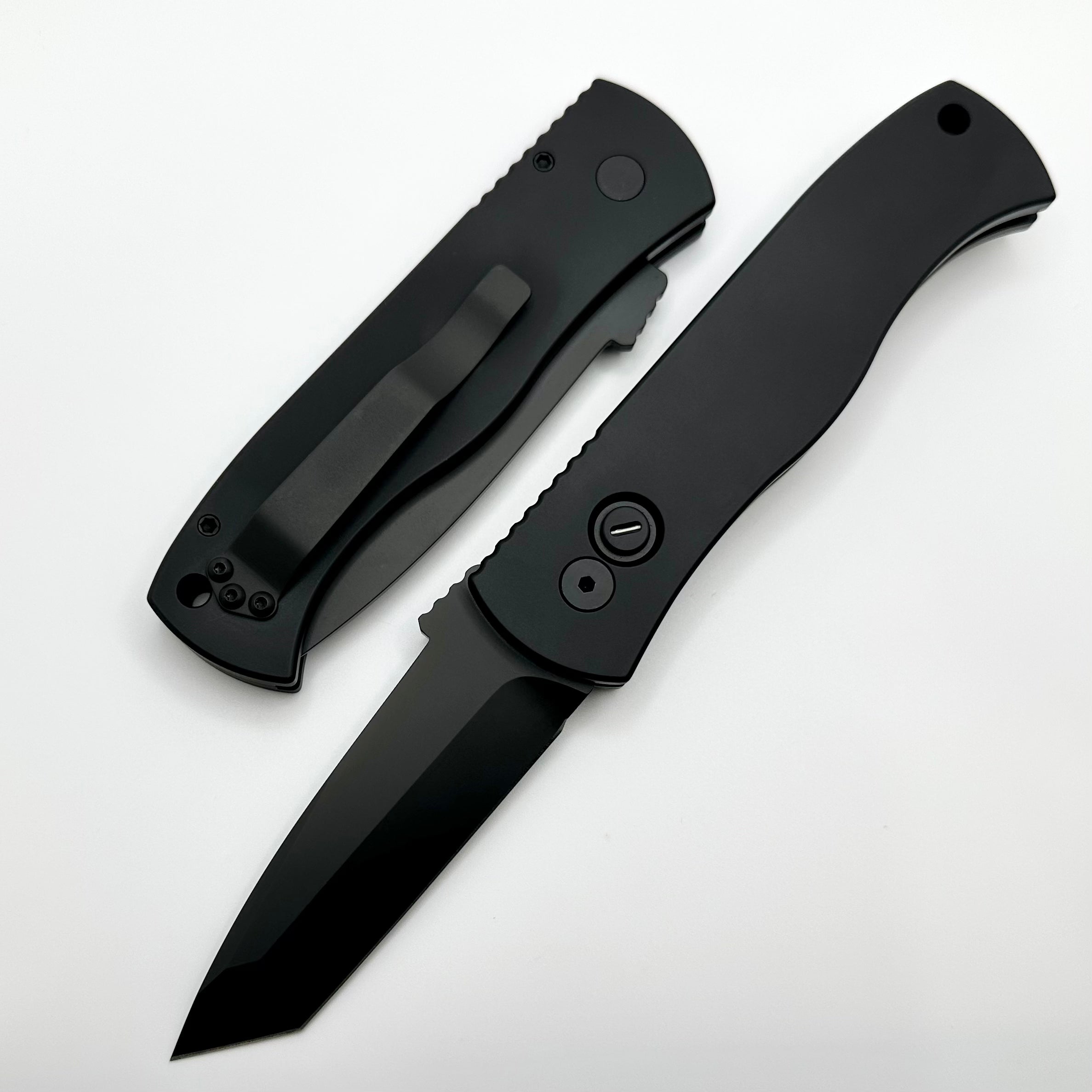 Pro-Tech Emerson CQC7 Operator Black Chisel Tanto w/ Black Handle E7T-OPERATOR