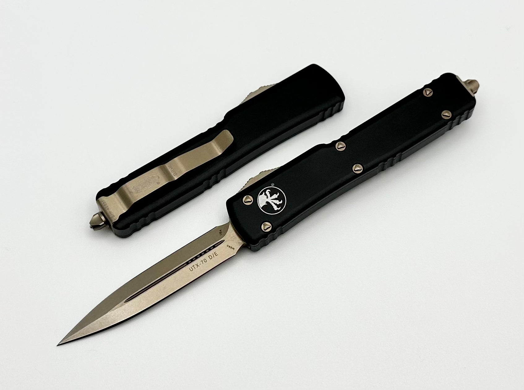 Microtech UTX-70 Double Edge Bronze Standard & Black 147-13