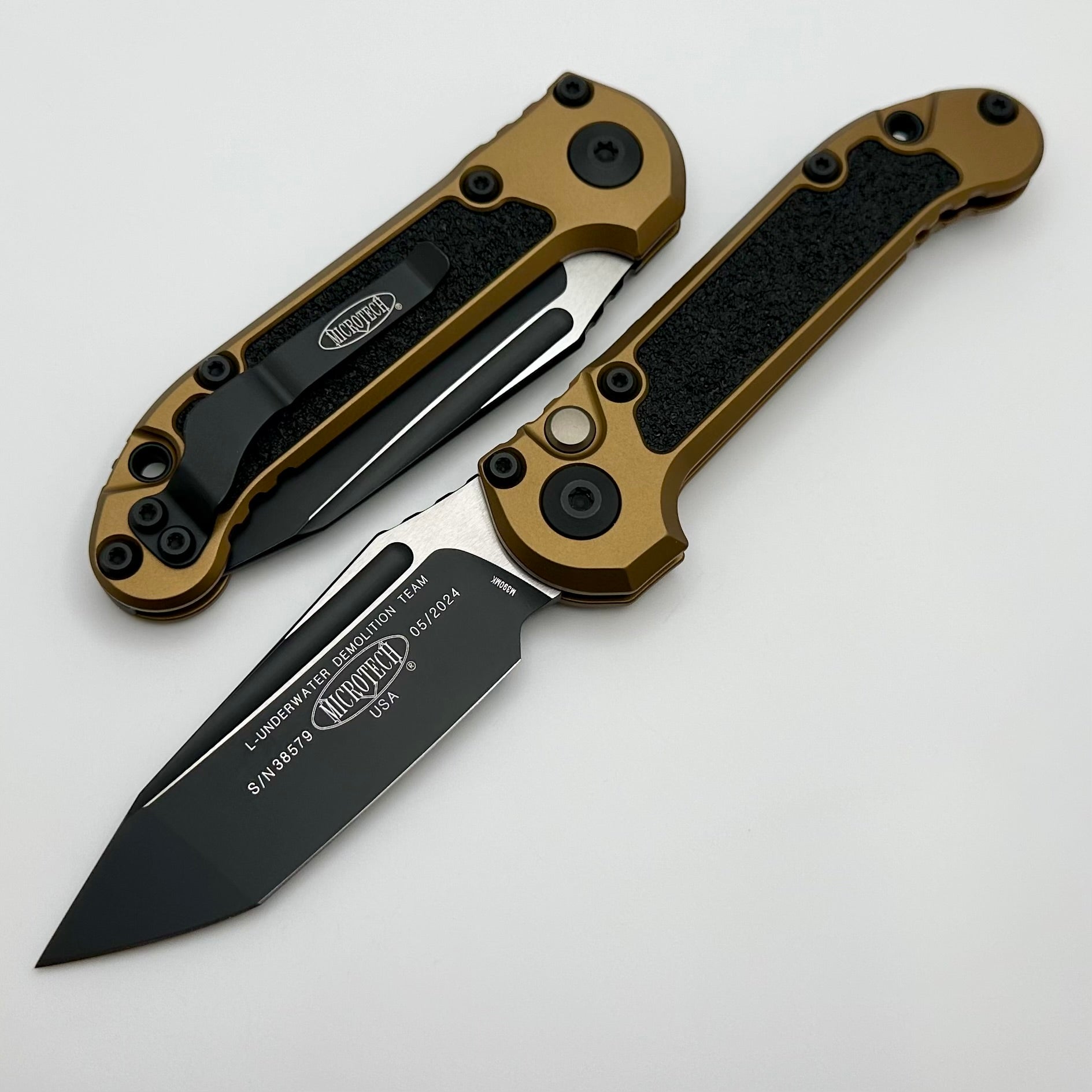 Microtech Knives LUDT Gen III Black Tanto w/ Tan Handle 1136-1TA One Per Household